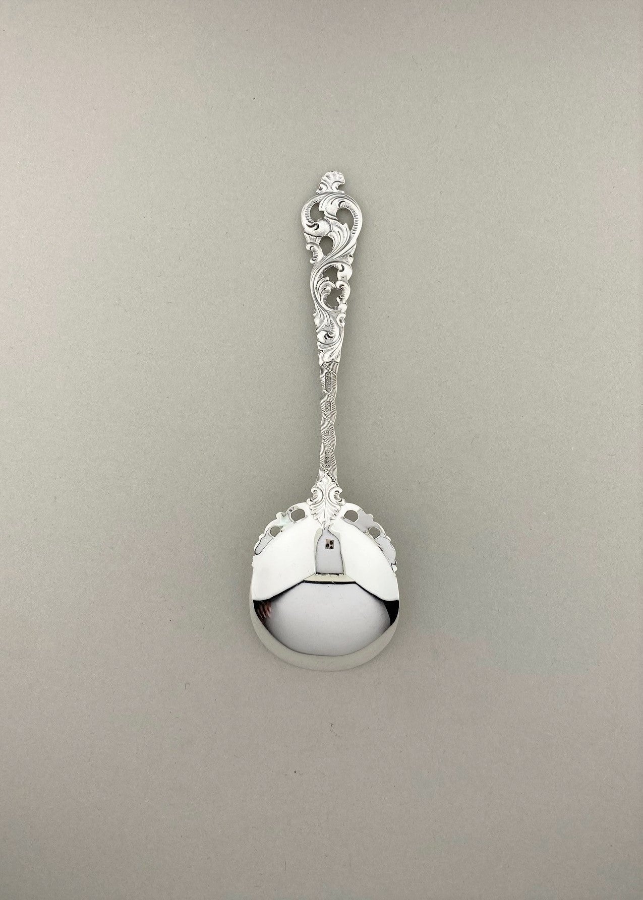Vintage Double Rococo Jam Spoon