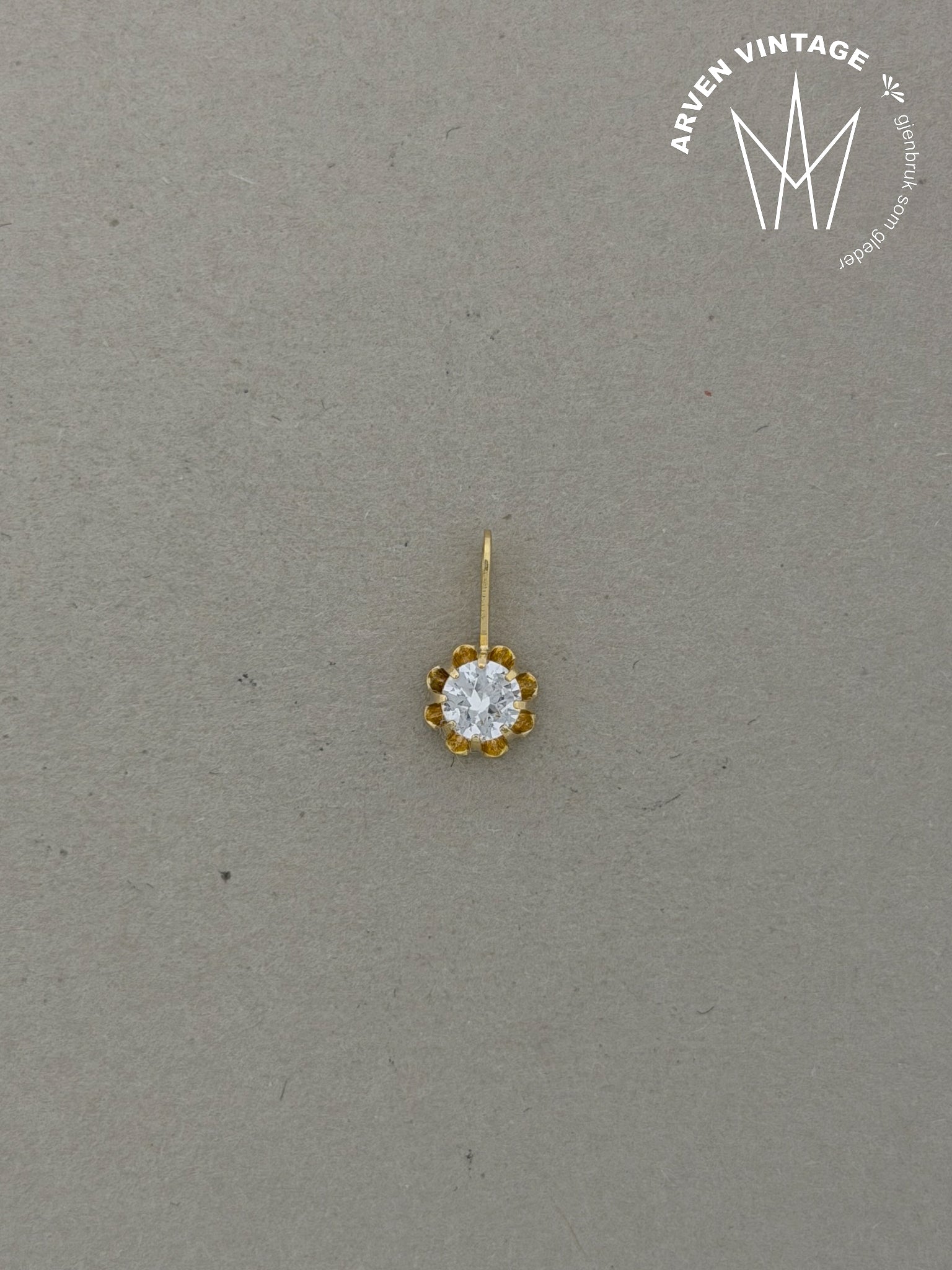 Vintage anheng gult gull