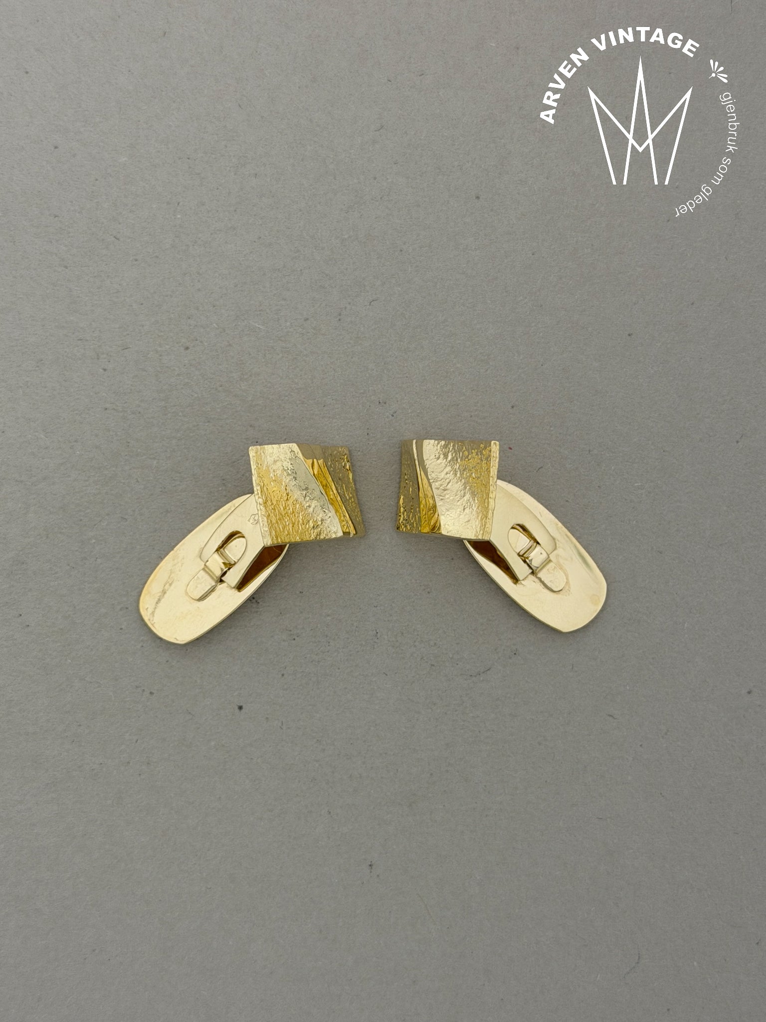 Vintage mansjettknapper gult gull