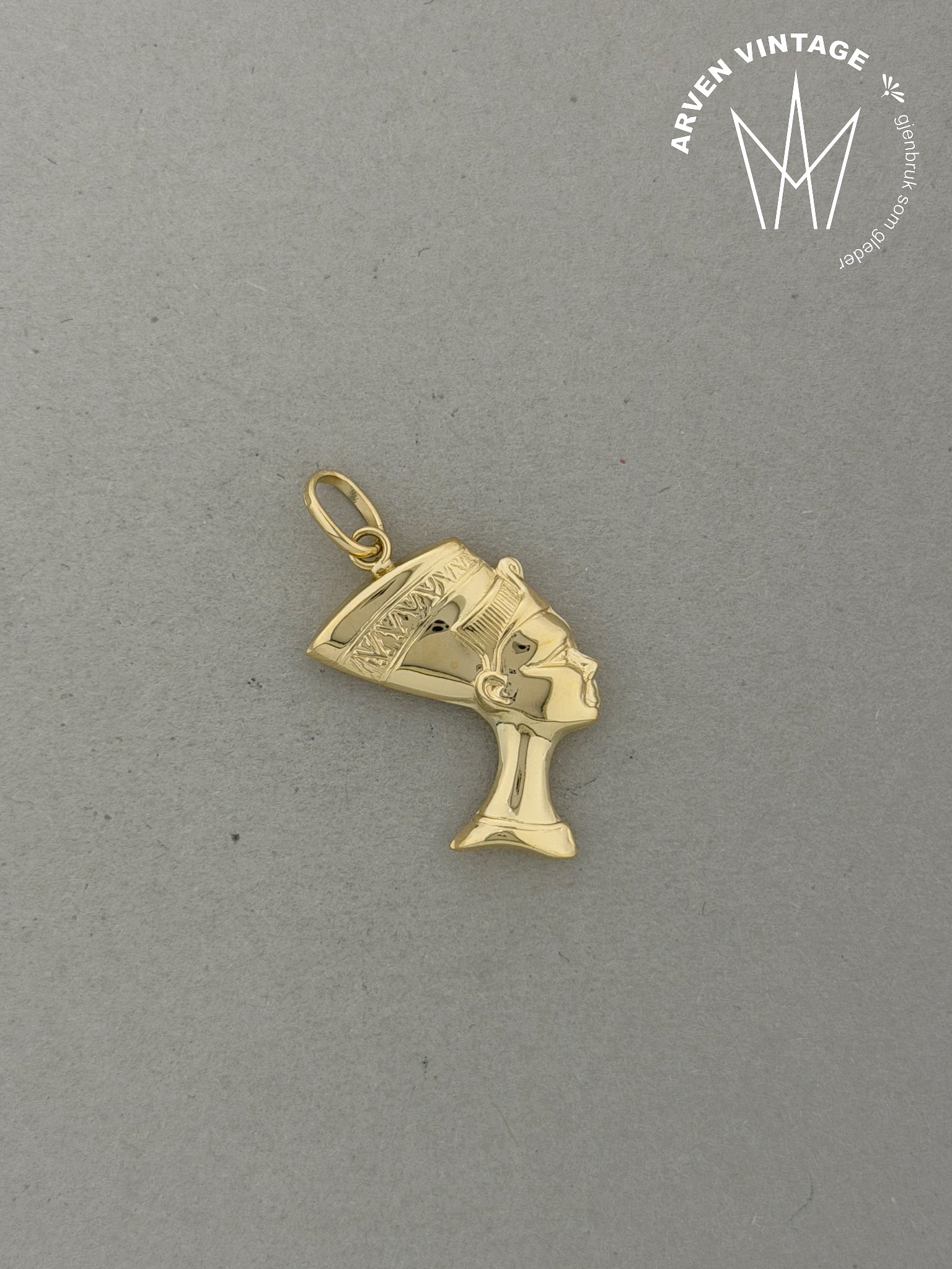 Vintage anheng gult gull 18K