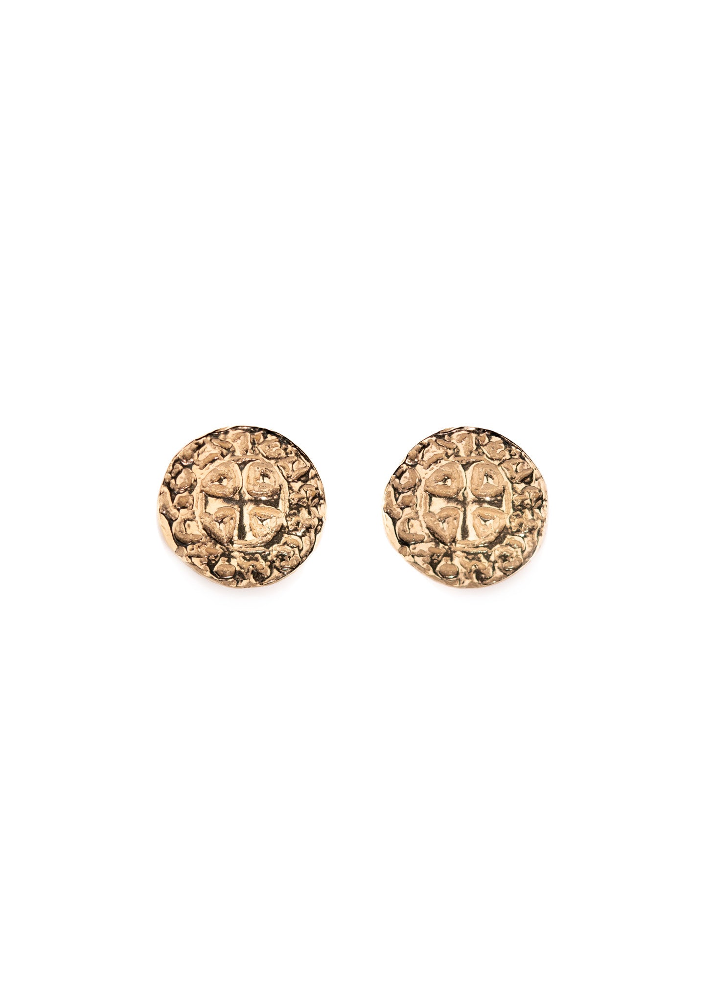 Quarter earrings gold