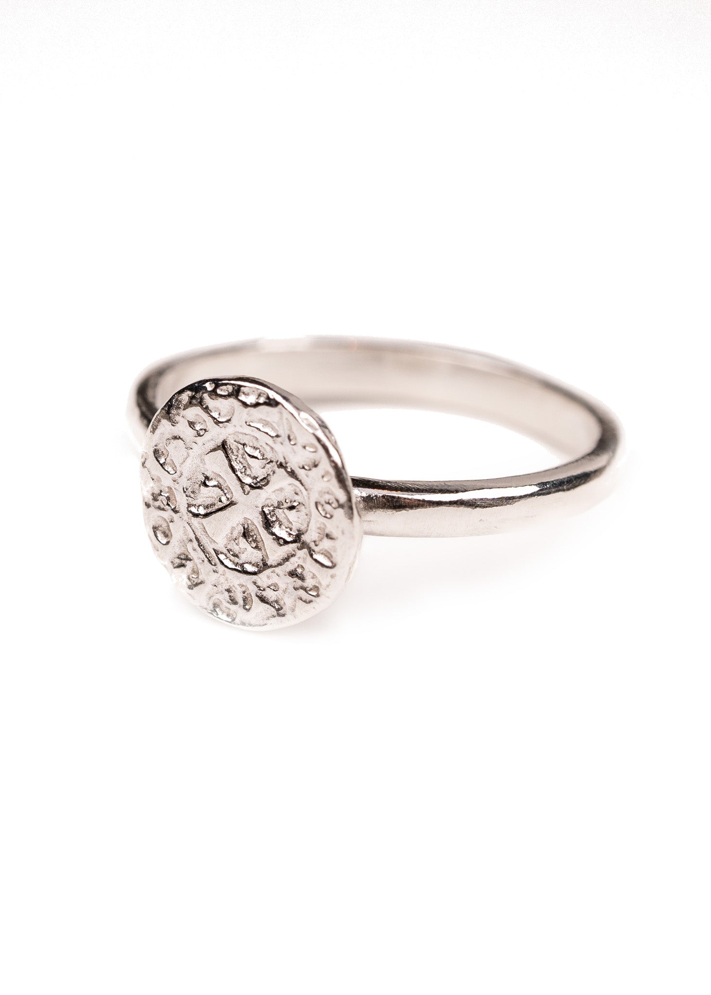 Quarterpenny ring silver