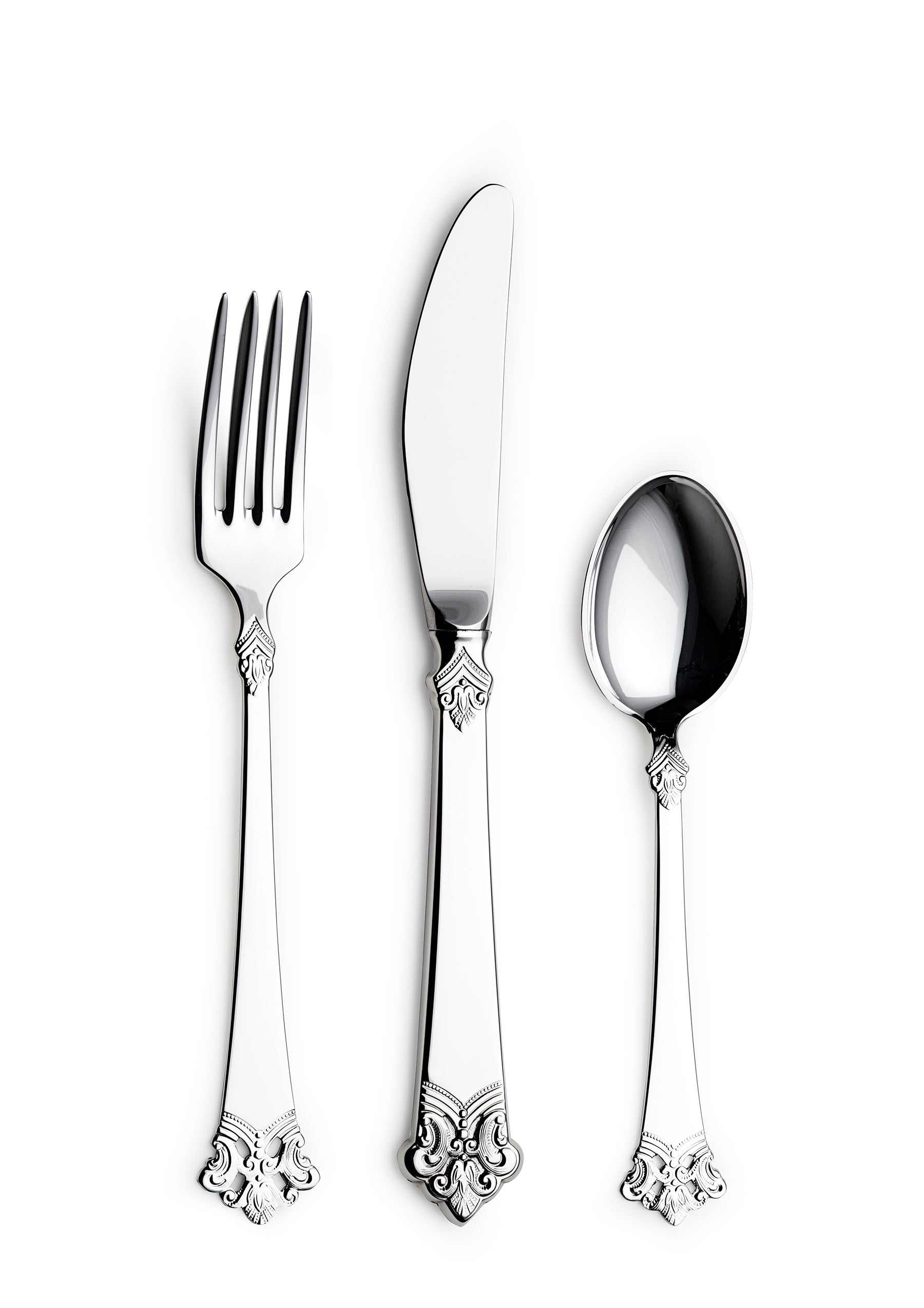 Anitra kniv med langt skaft, gaffel og dessertskje