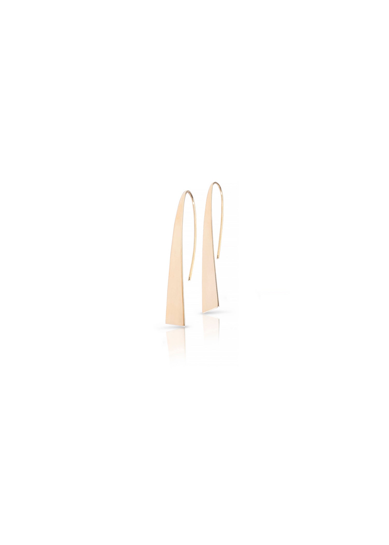 Earrings 37 mm Gold Shiny Pulpit Rock