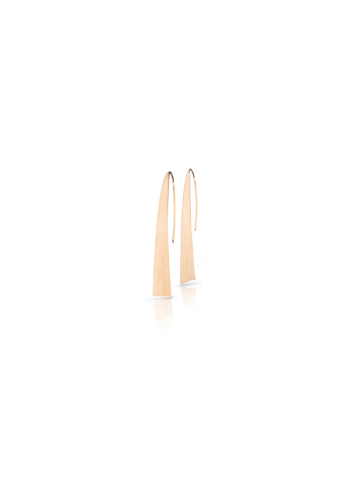 Earrings 37 mm Gold Matt Pulpit Rock