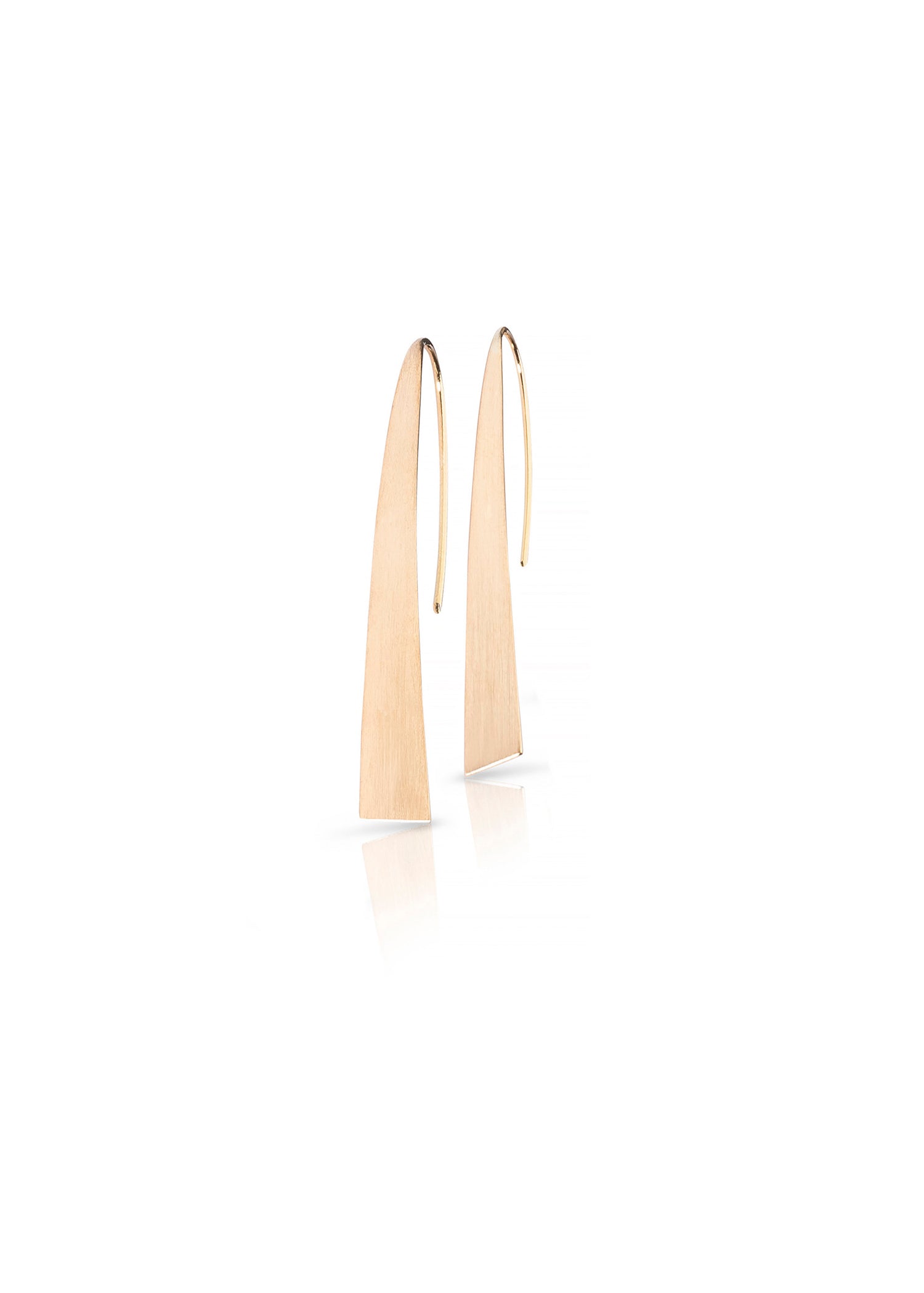 Earrings 57 mm Gold Matt Pulpit Rock