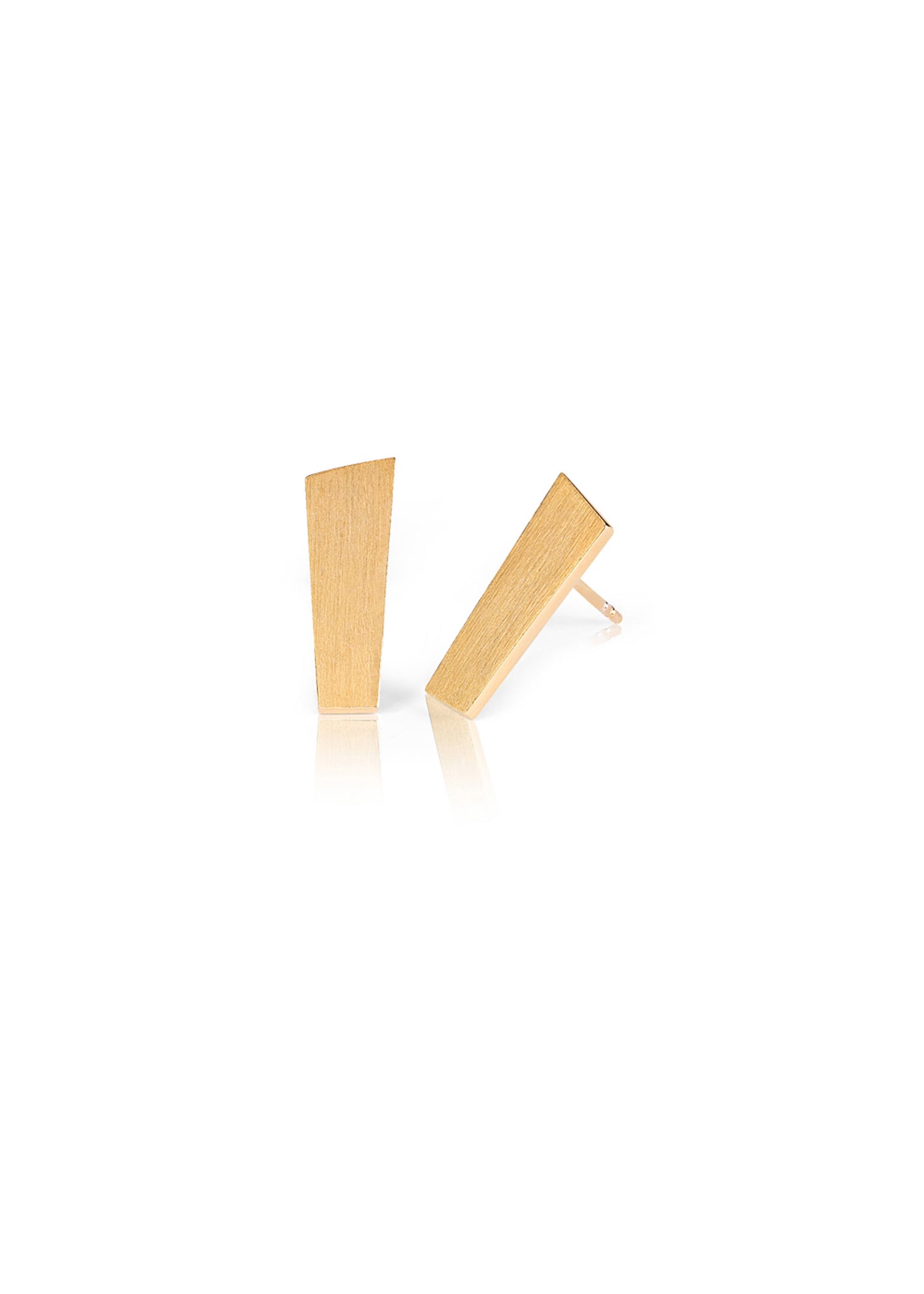 Earrings 18 mm Gold Matt Pulpit Rock