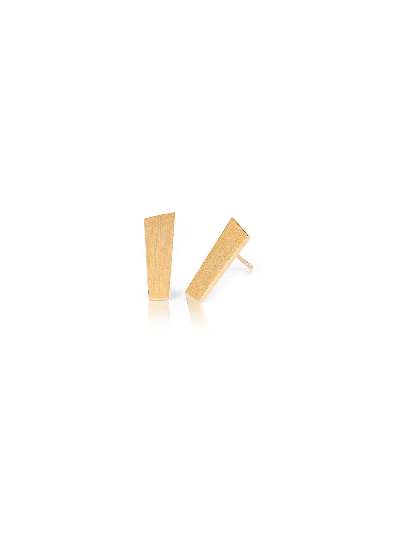Earrings 15 mm Gold Matt Pulpit Rock