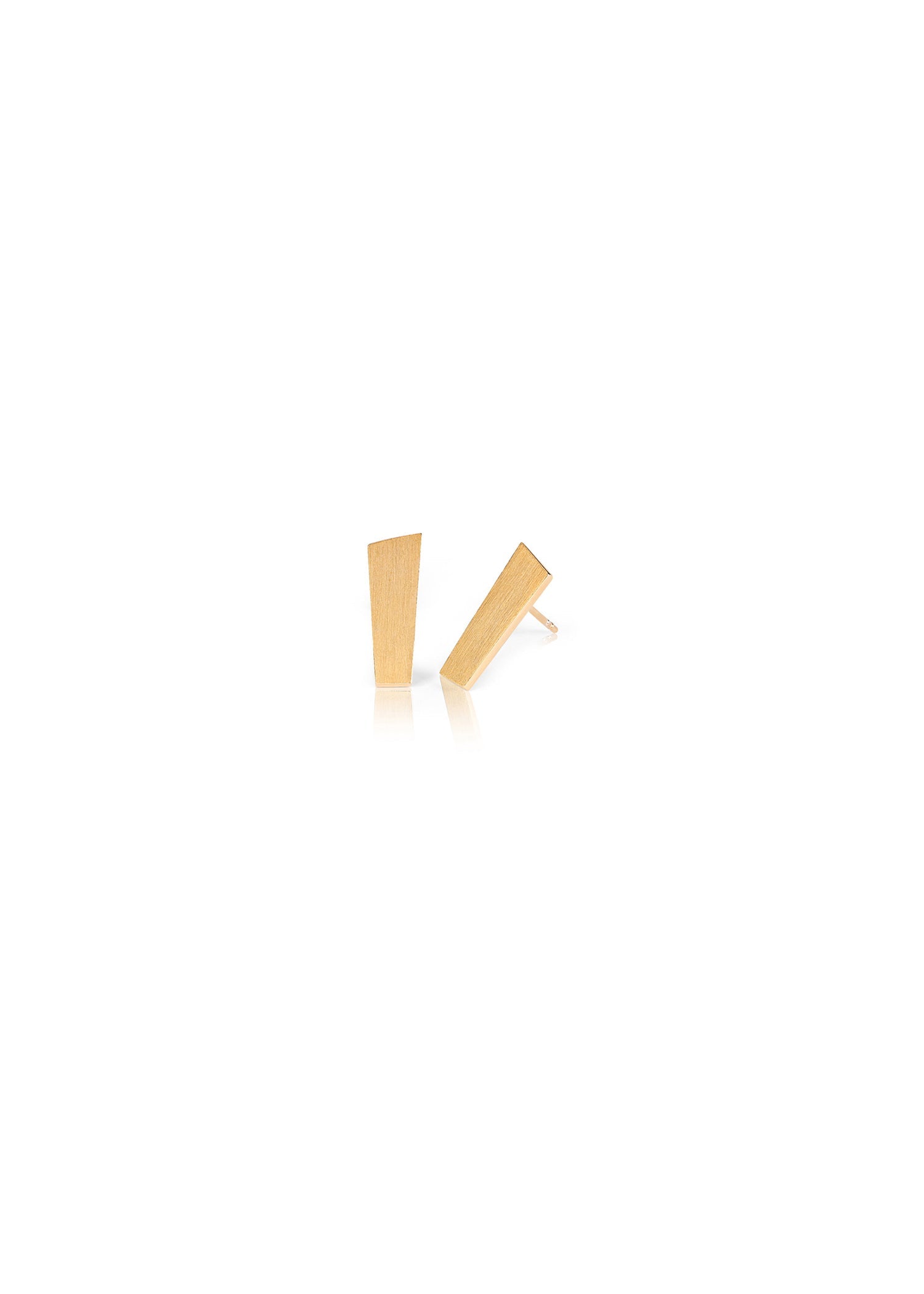 Earrings 10 mm Gold Matt Pulpit Rock