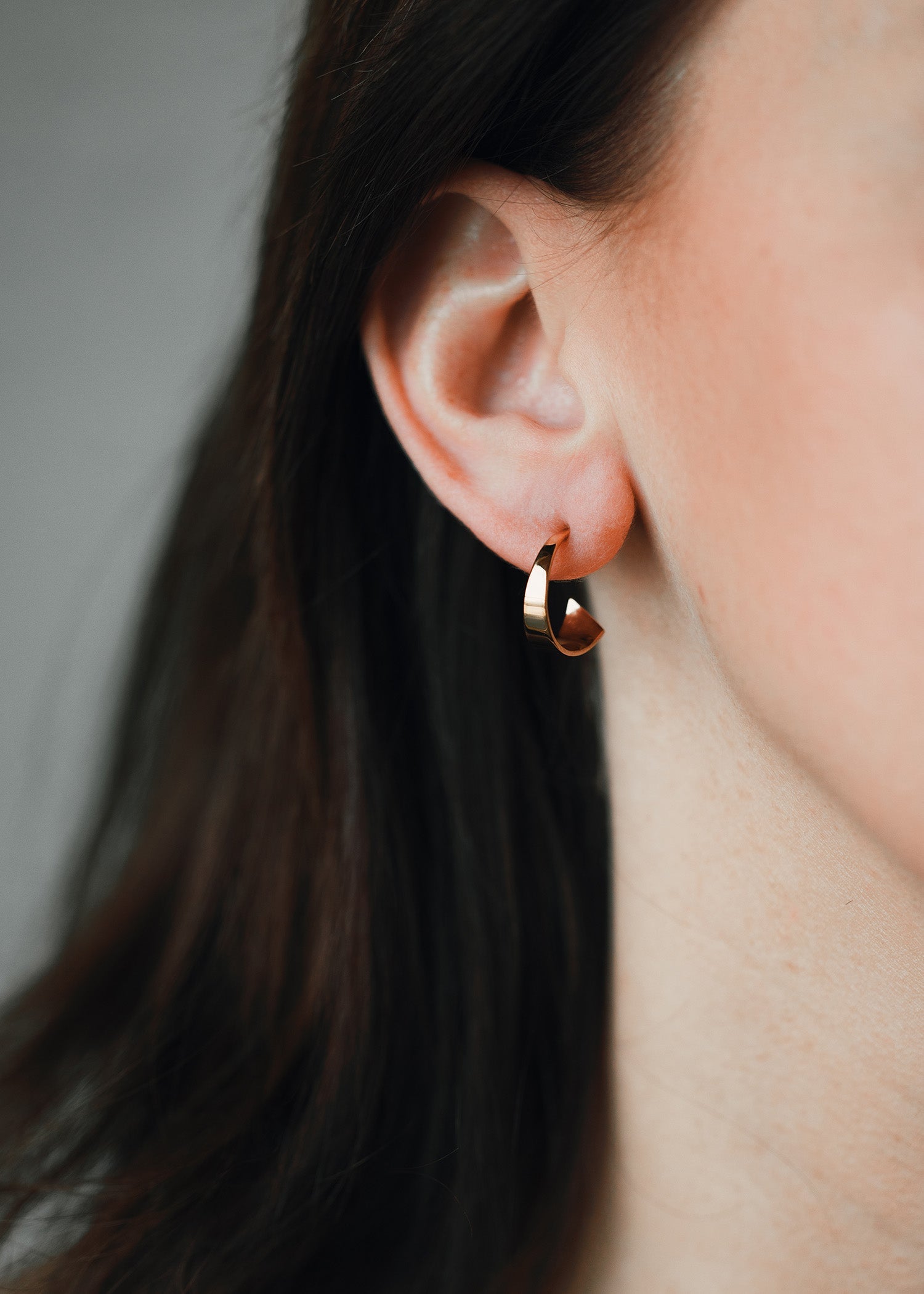 Earrings Creol 16 mm Gold Shiny Pulpit Rock