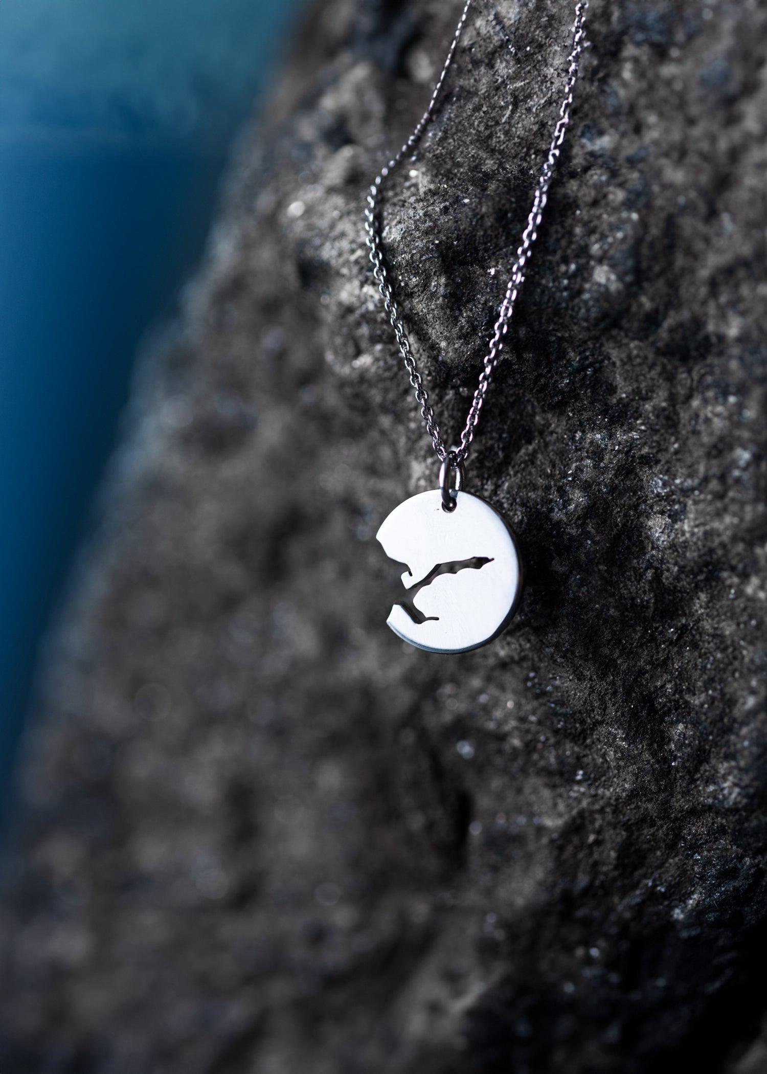 Pendant Silver 12 mm Shiny Lysefjord 