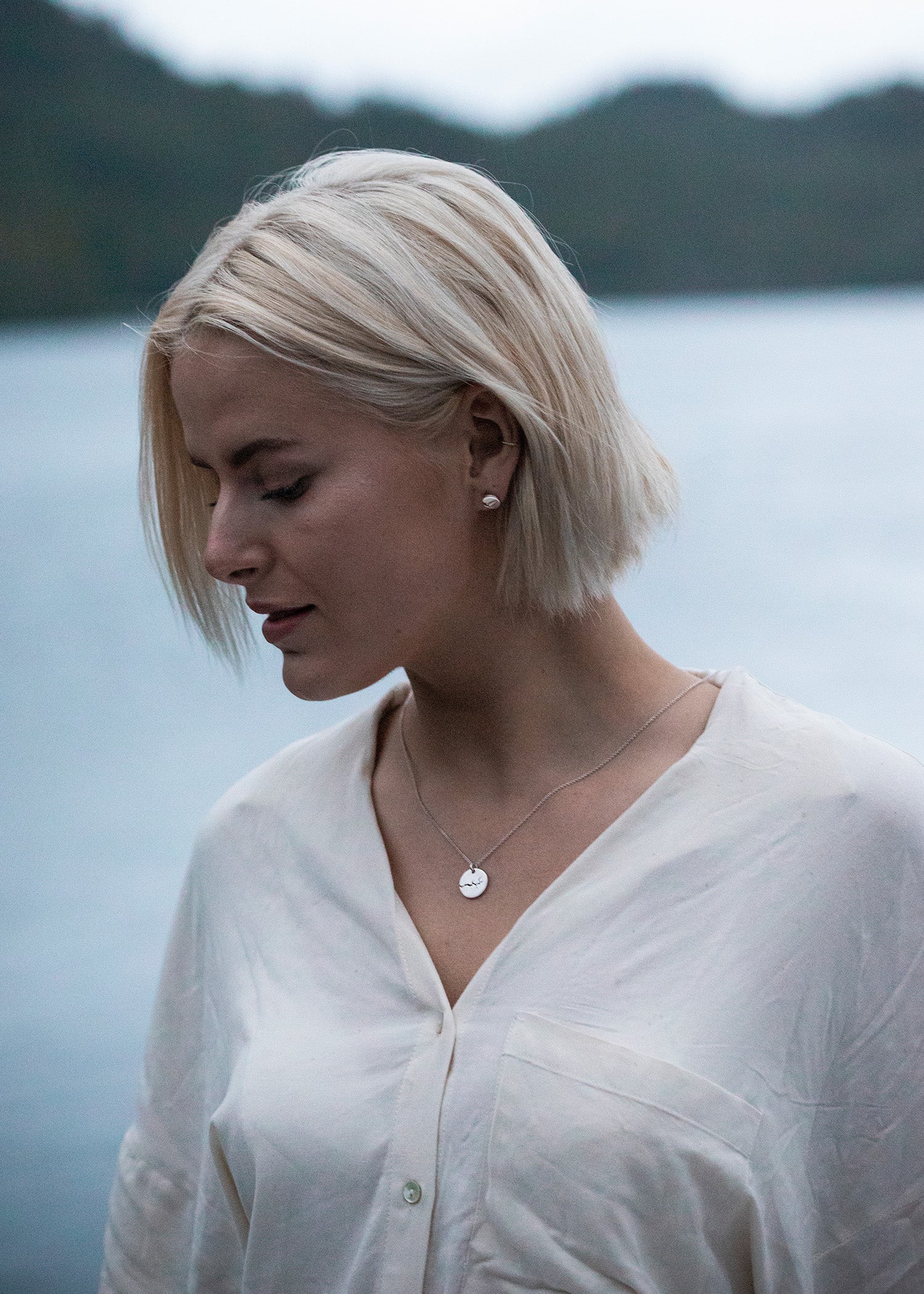 Anheng Sølv 16 mm Blank Geirangerfjord