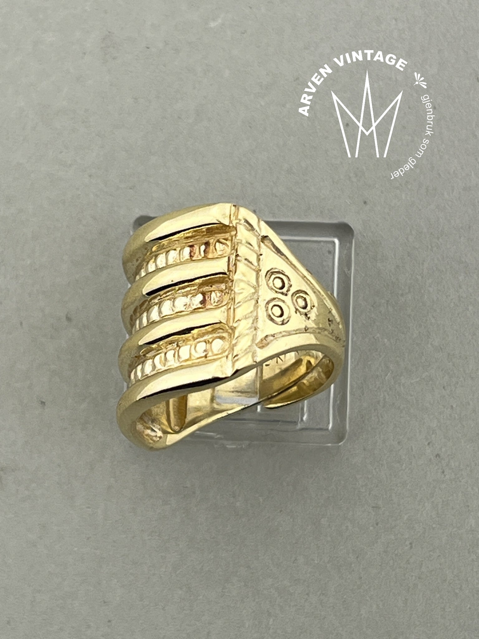 Vintage ring gult gull str53