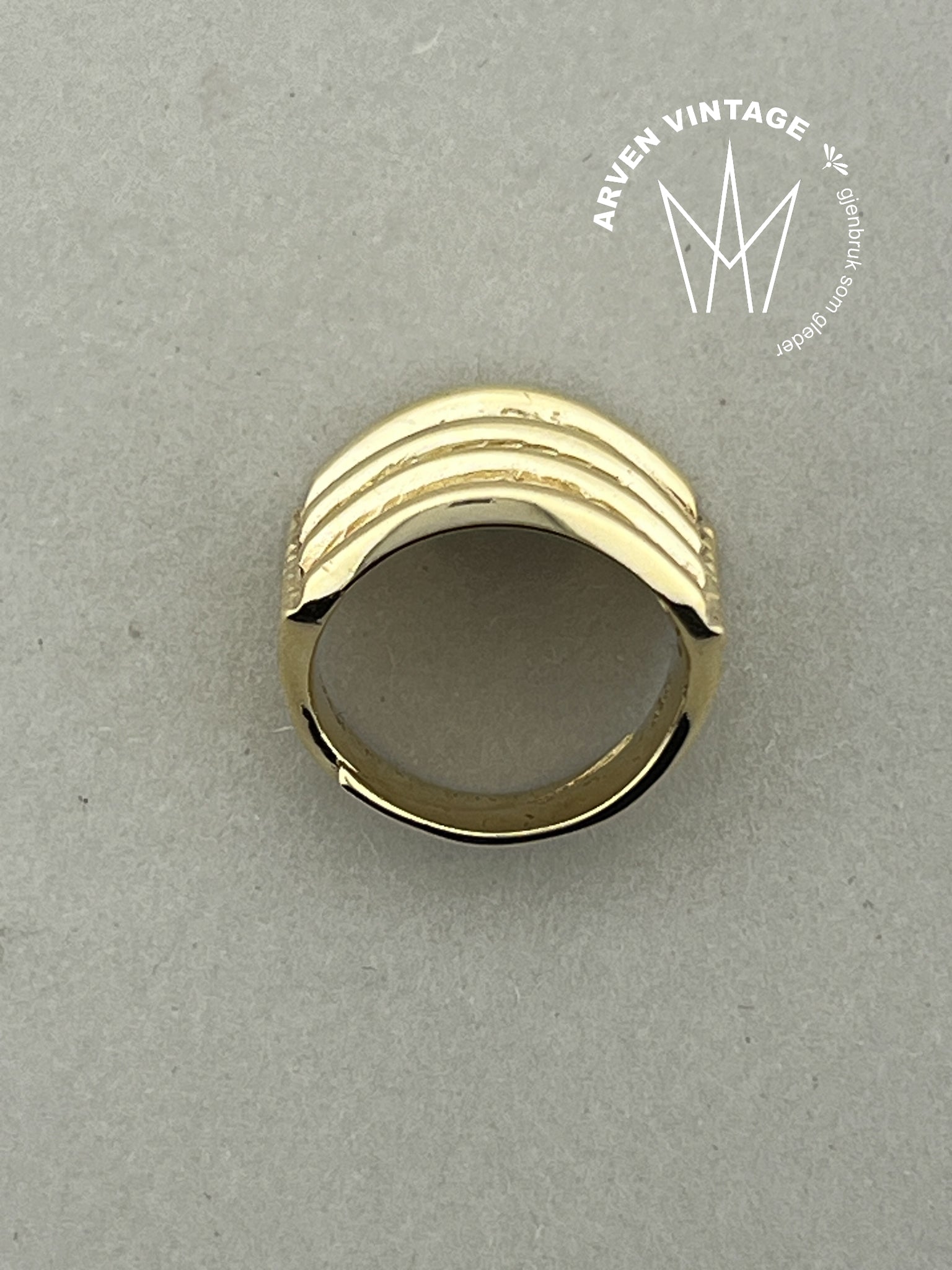 Vintage ring gult gull str53