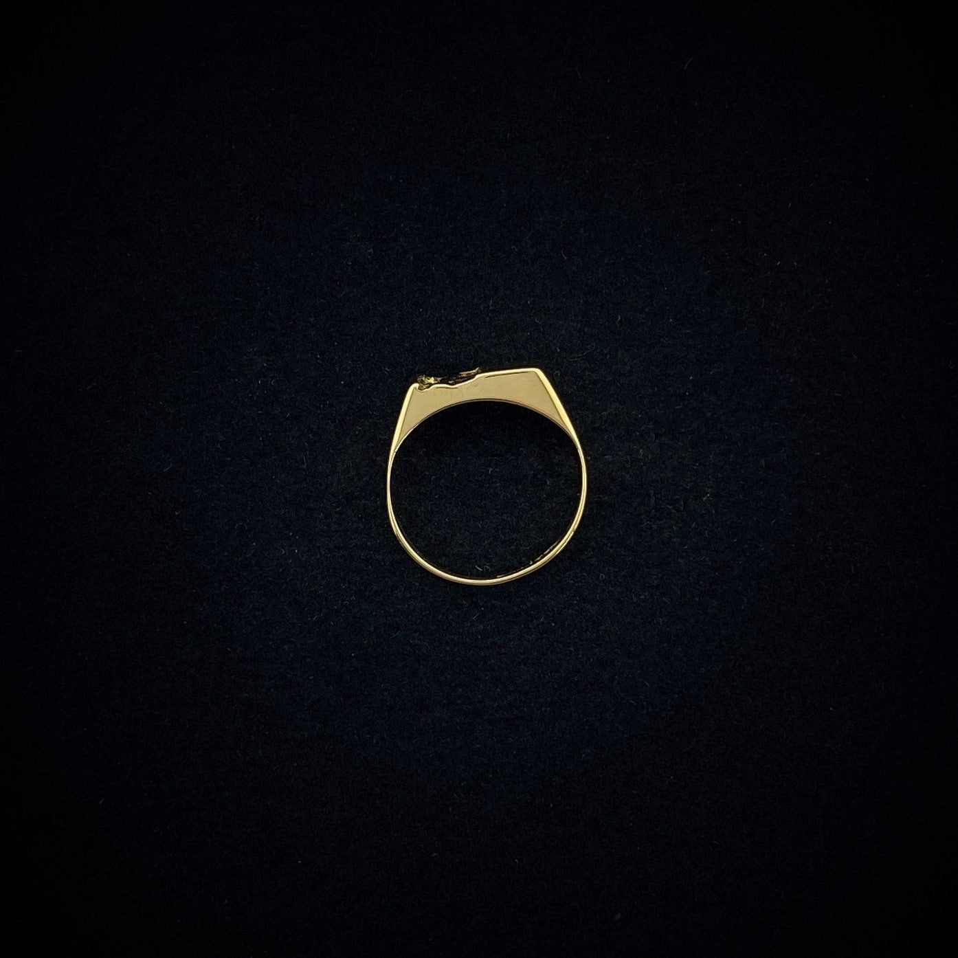 Vintage ring gult gull organisk design