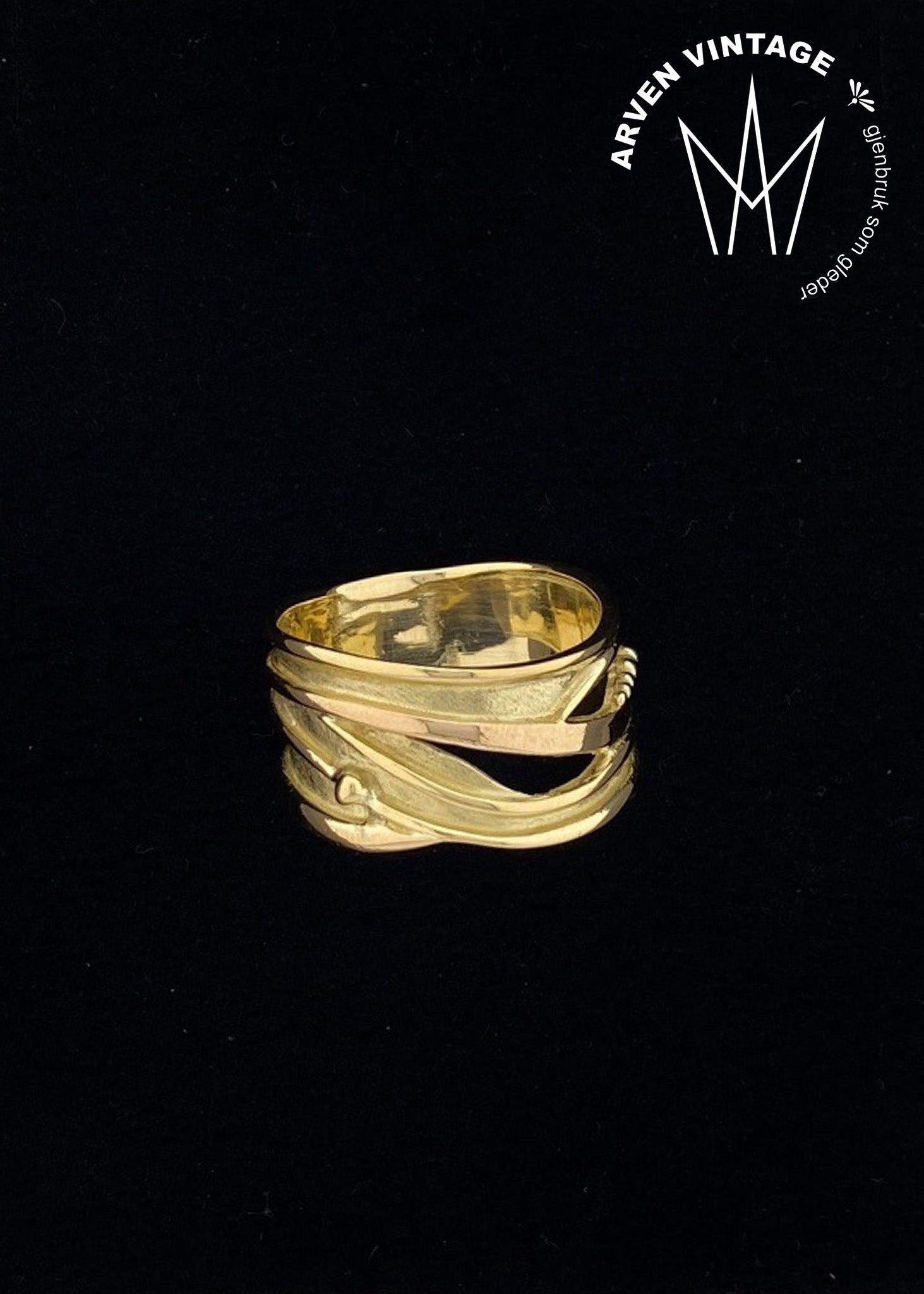 Vintage ring i gult gull