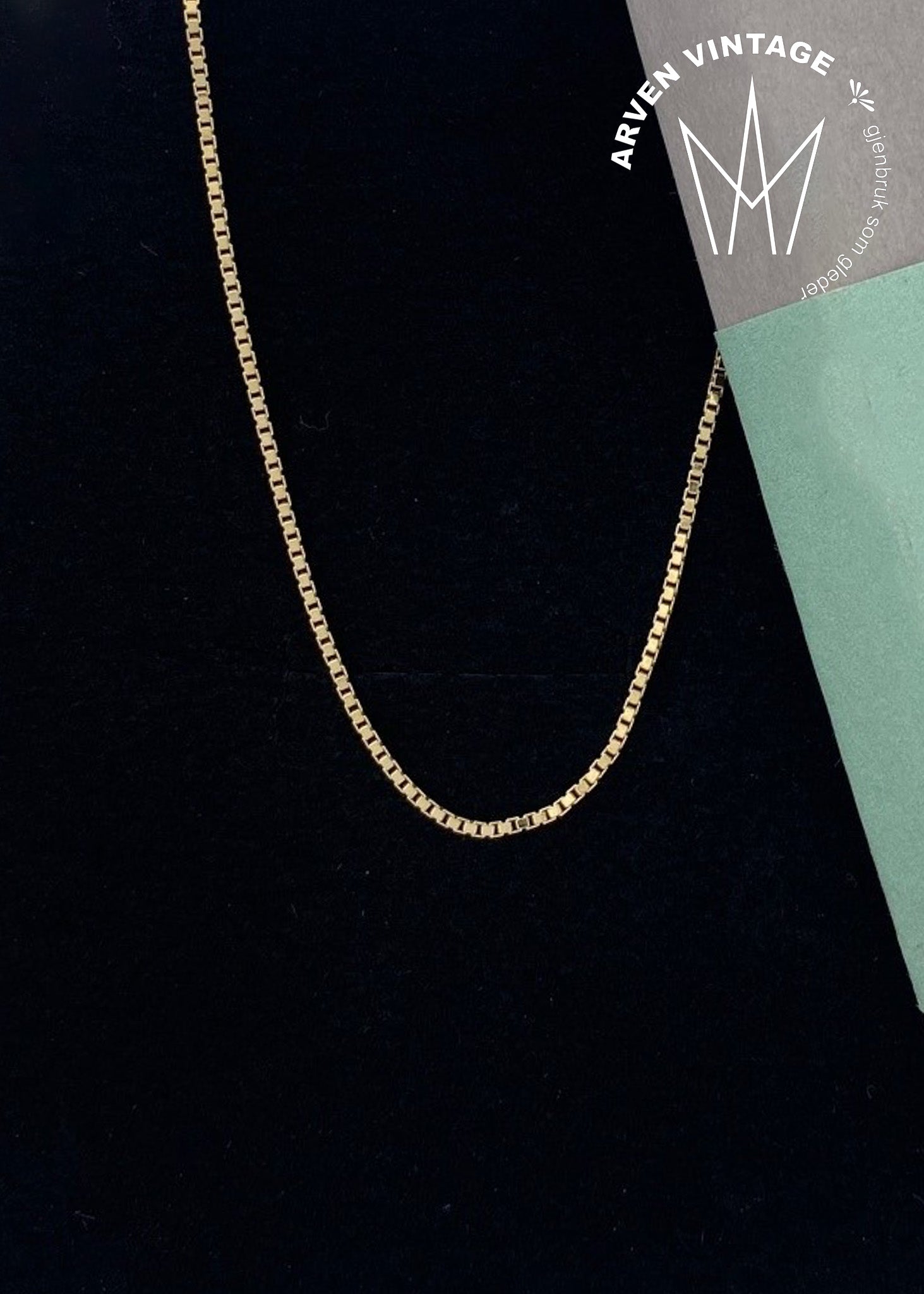 Vintage Venetian gold chain 38 cm