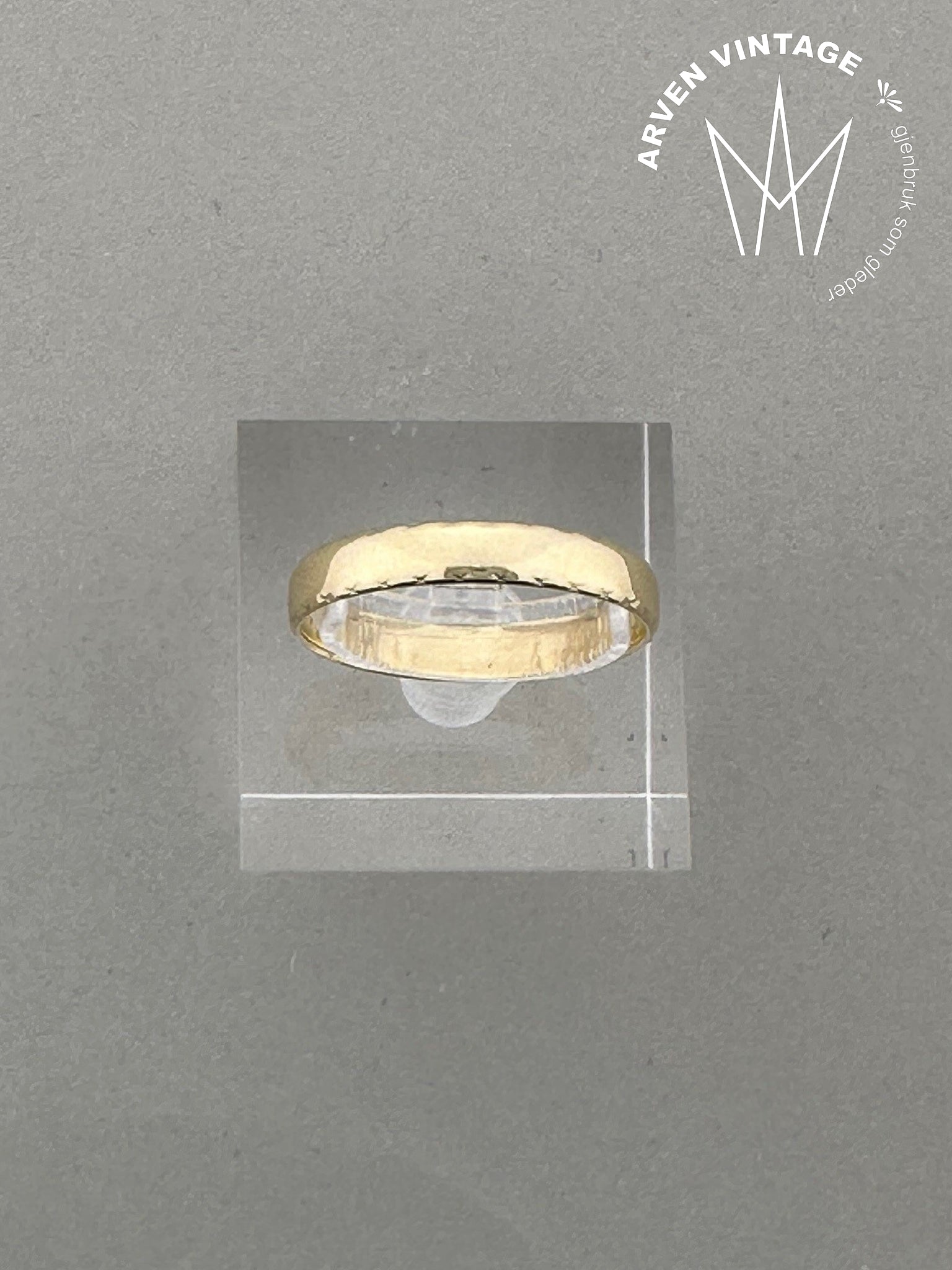 Vintage ring gult gull str 66