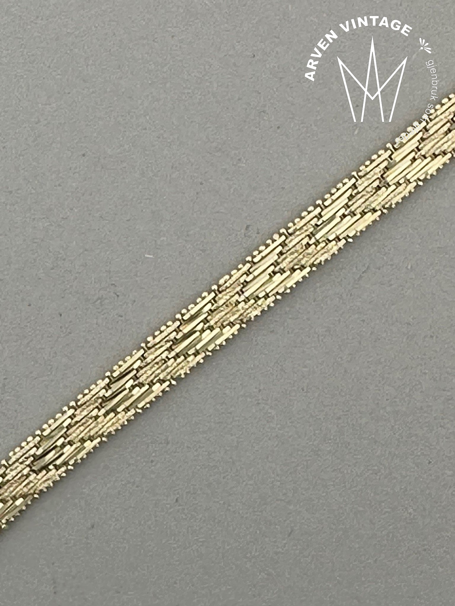 Vintage armbånd gult gull