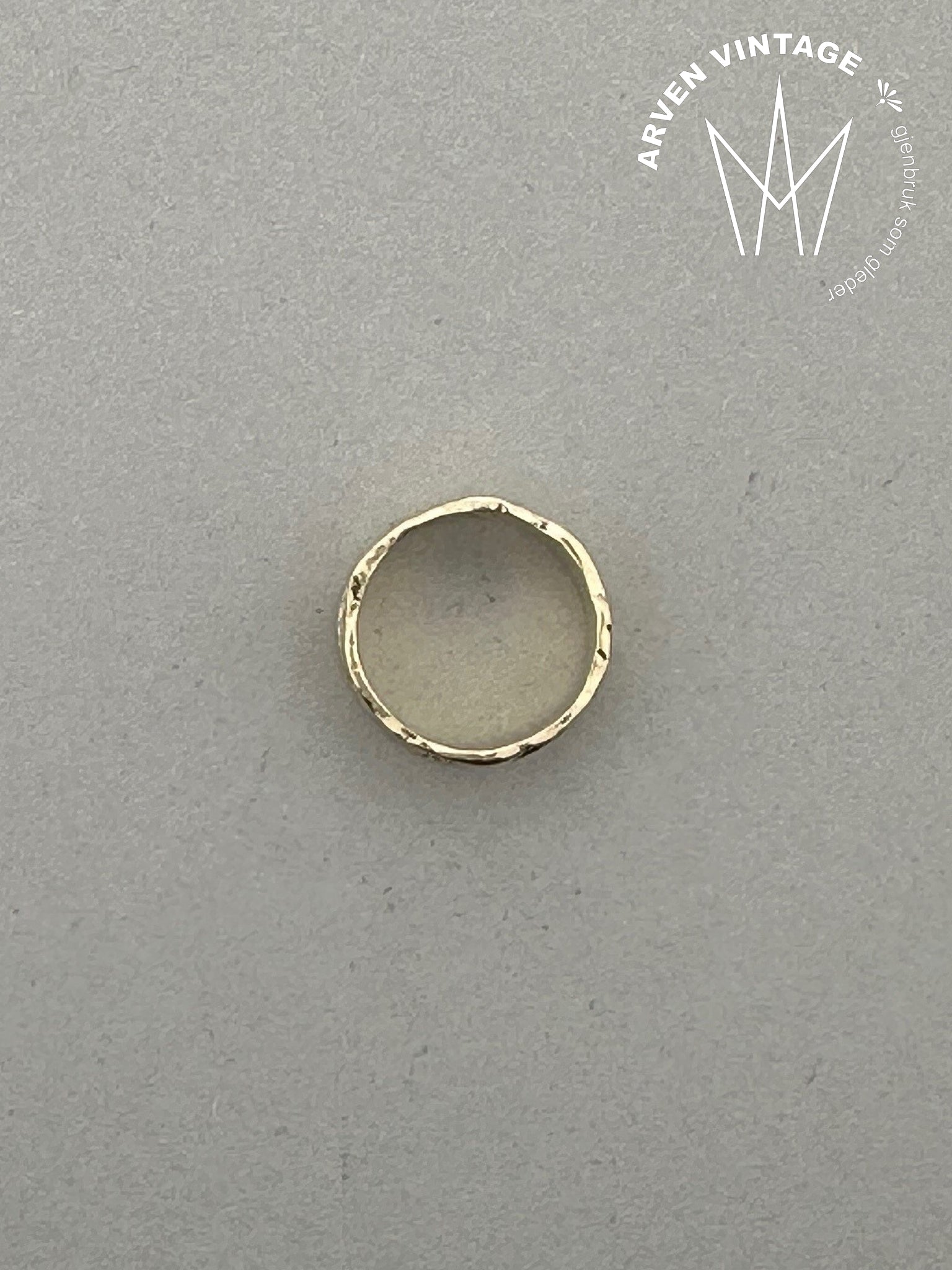Vintage ring gult gull str 49