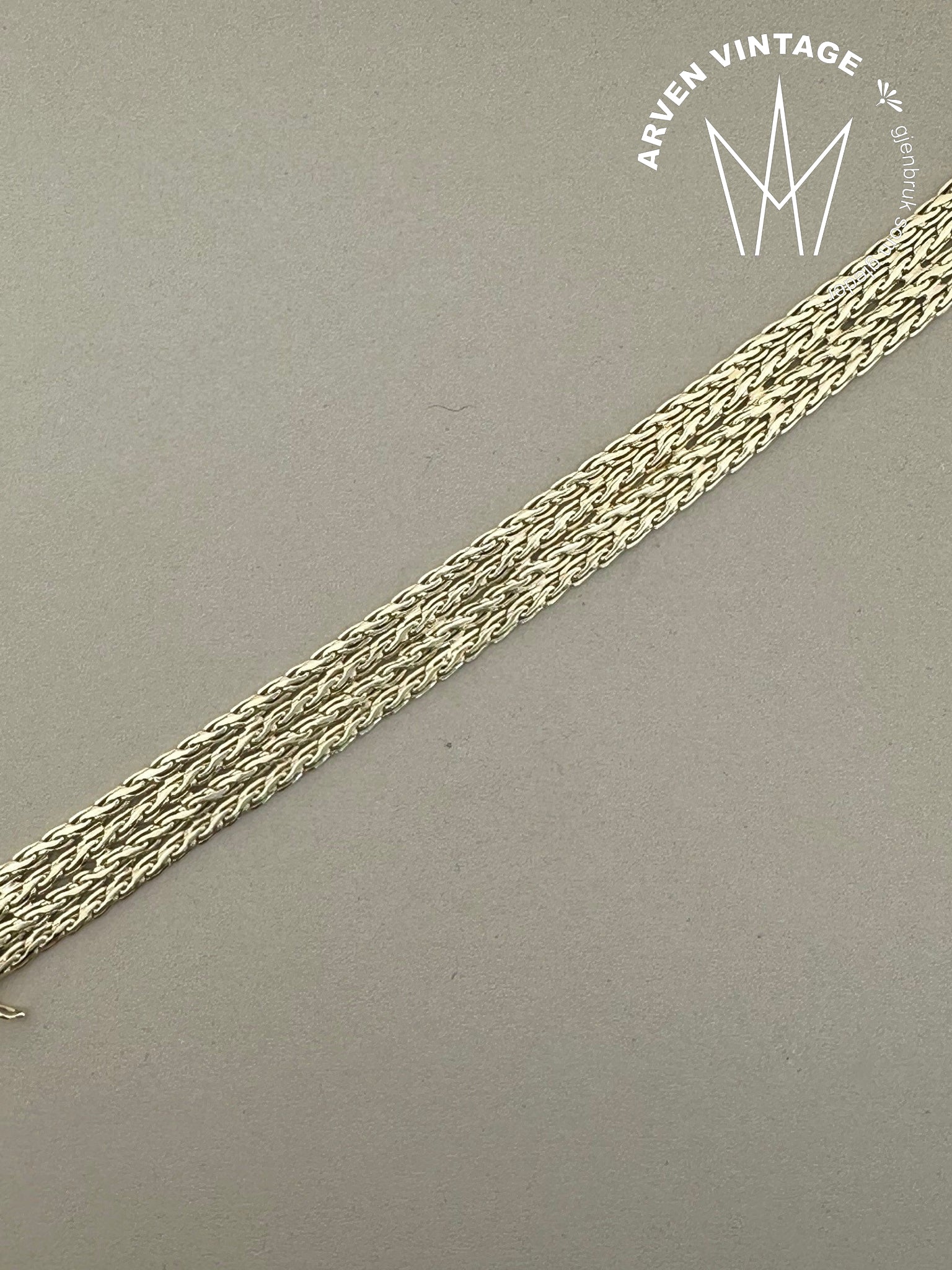 Vintage braided bracelet yellow gold 17.5cm