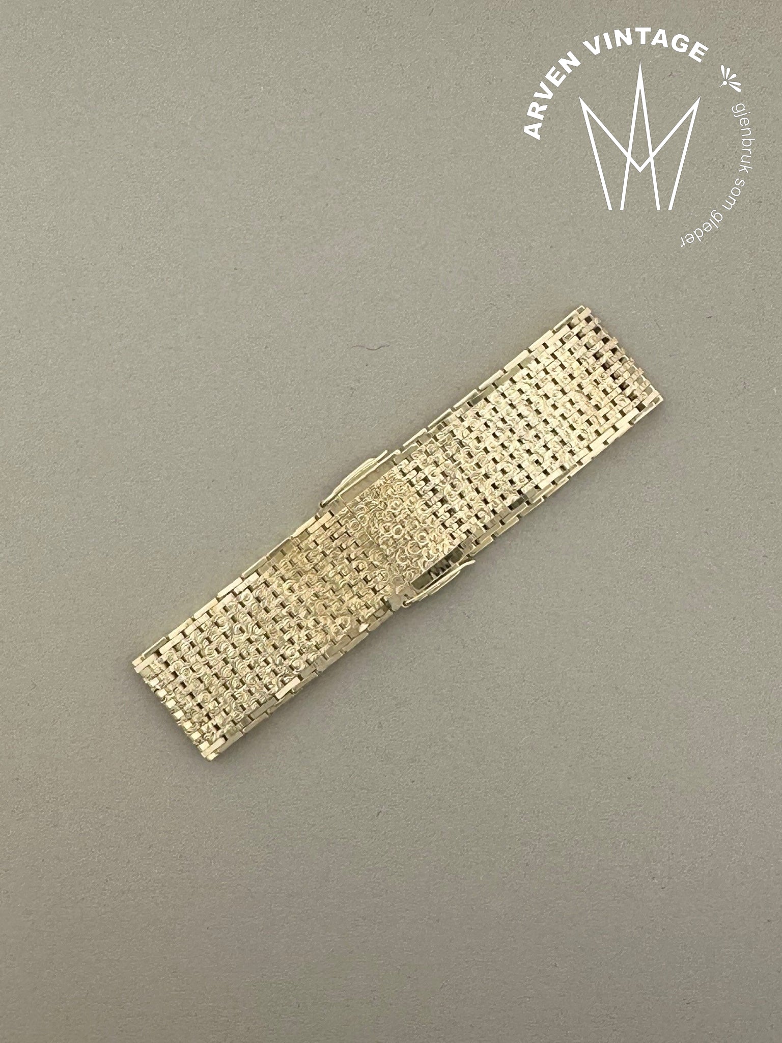 Vintage brick bracelet yellow gold 17.5cm