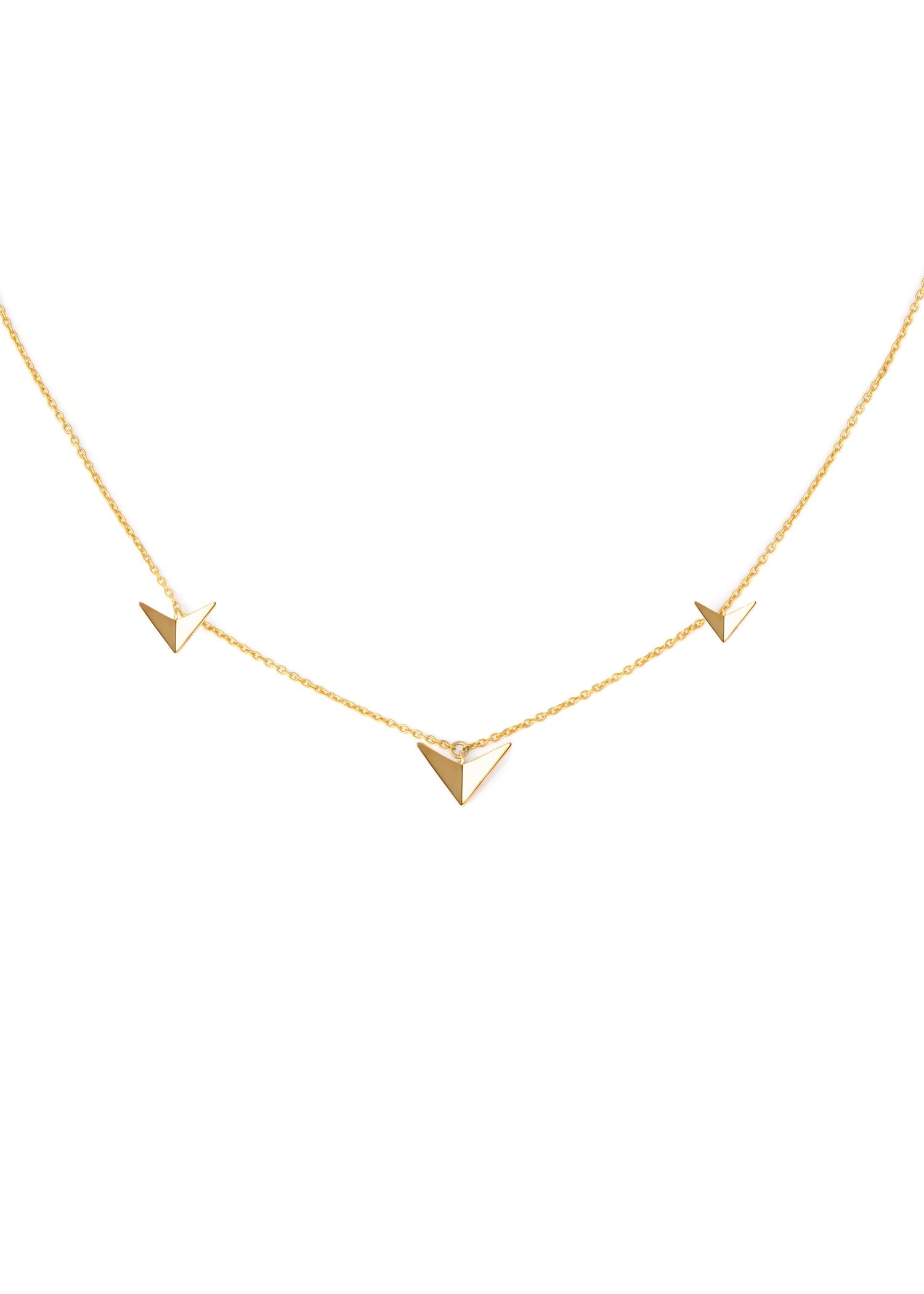 Necklace Gold Flying Birds 