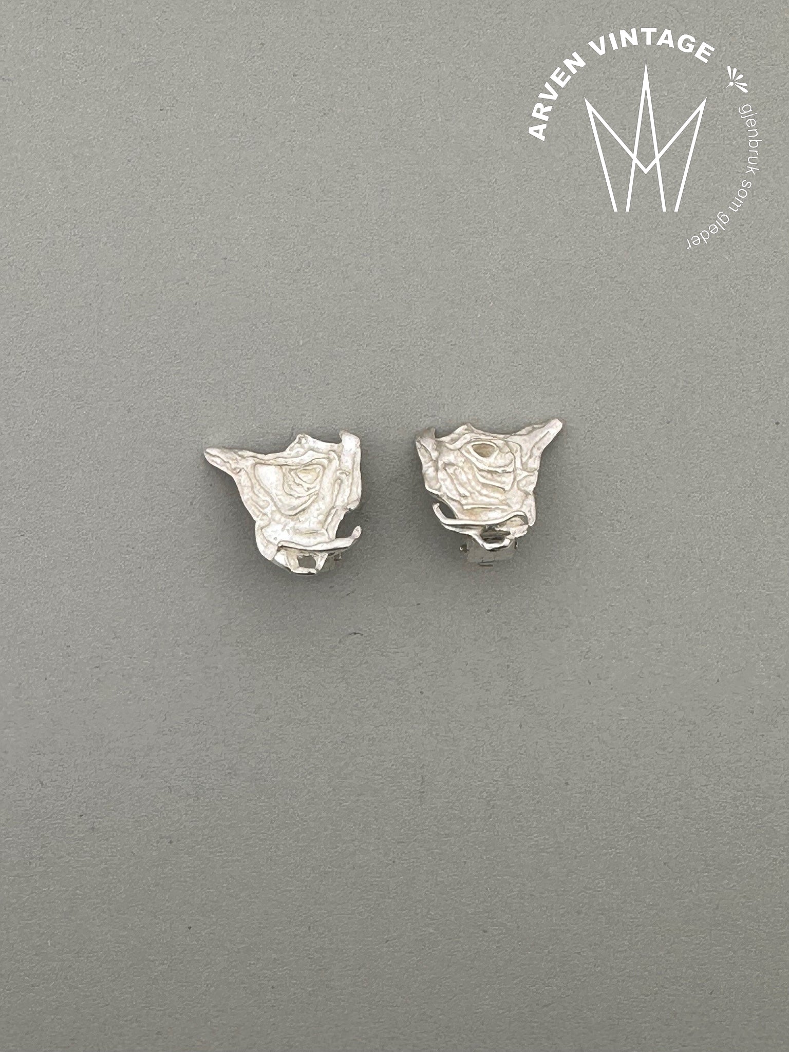 Vintage Juhls' sølv ørepynt med klips