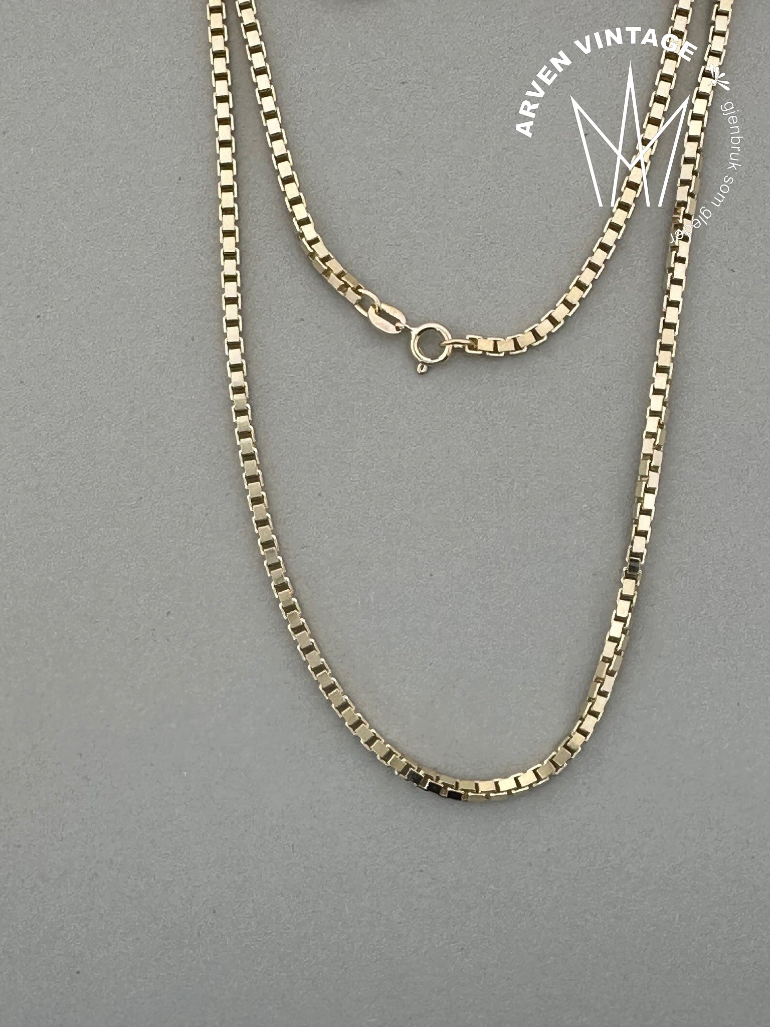 Vinatge Venetian necklace yellow gold 78cm