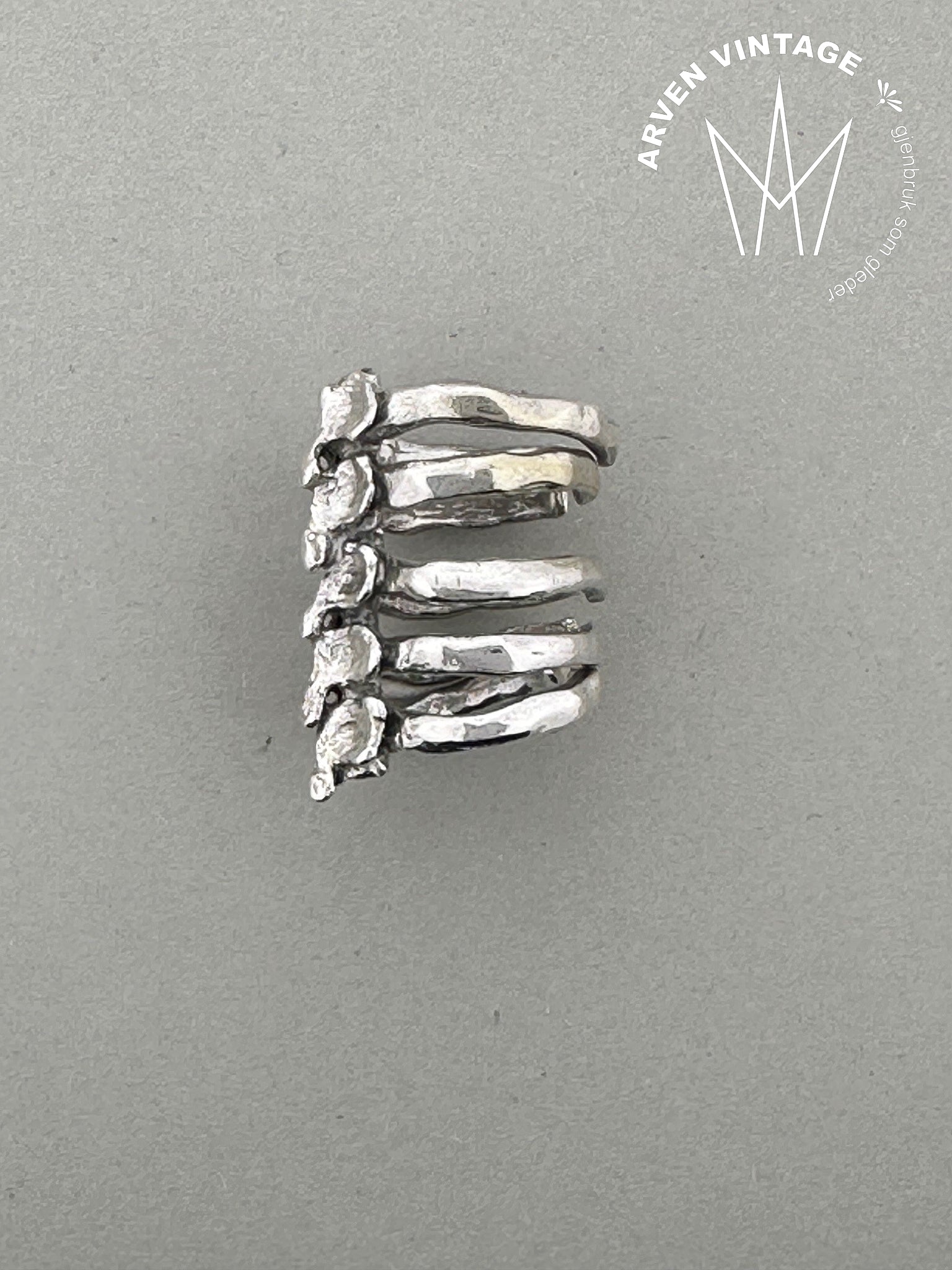 Vintage silver After Eden Spine Ring size 52