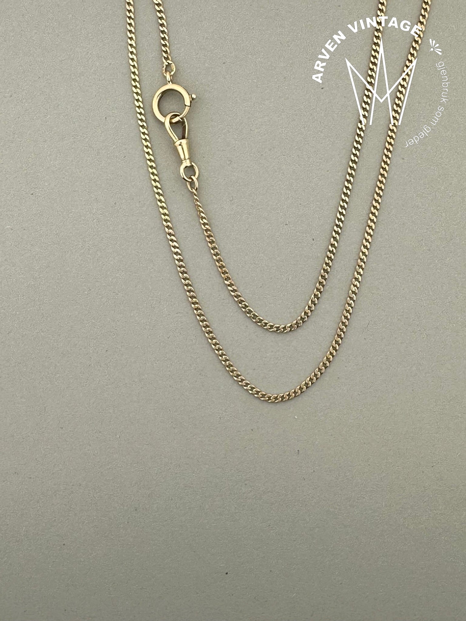 Vintage extra long chain yellow gold 180cm