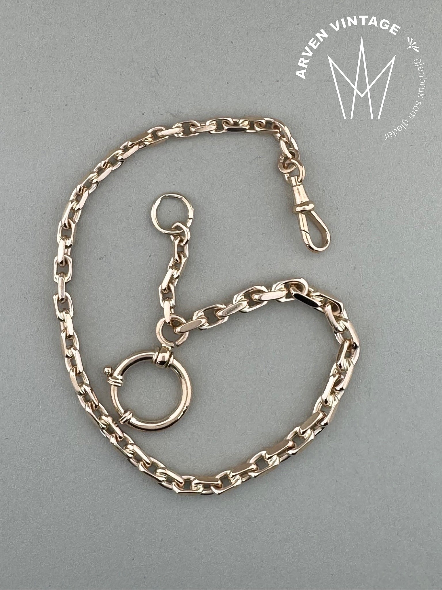 Vintage gold chain for pocket watch 31cm