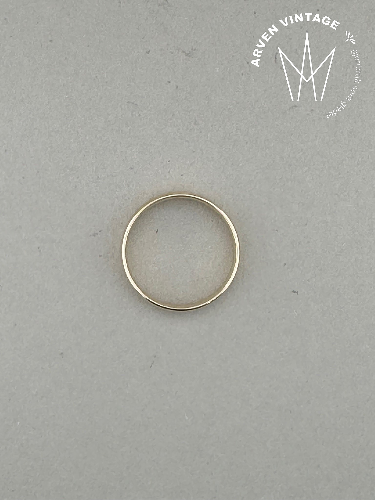 Vintage smooth ring yellow gold size 61