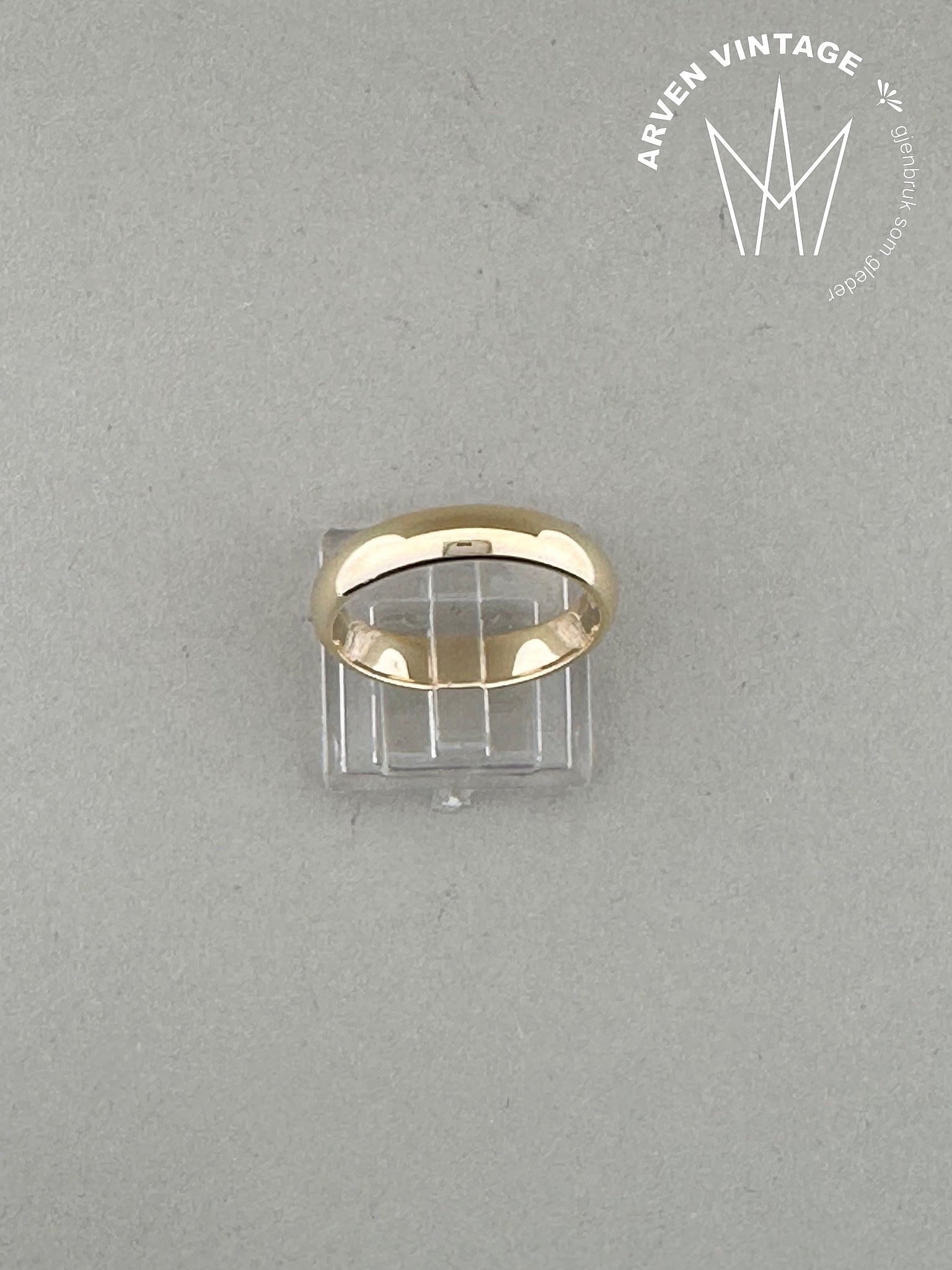 Vintage smooth ring yellow gold size 61