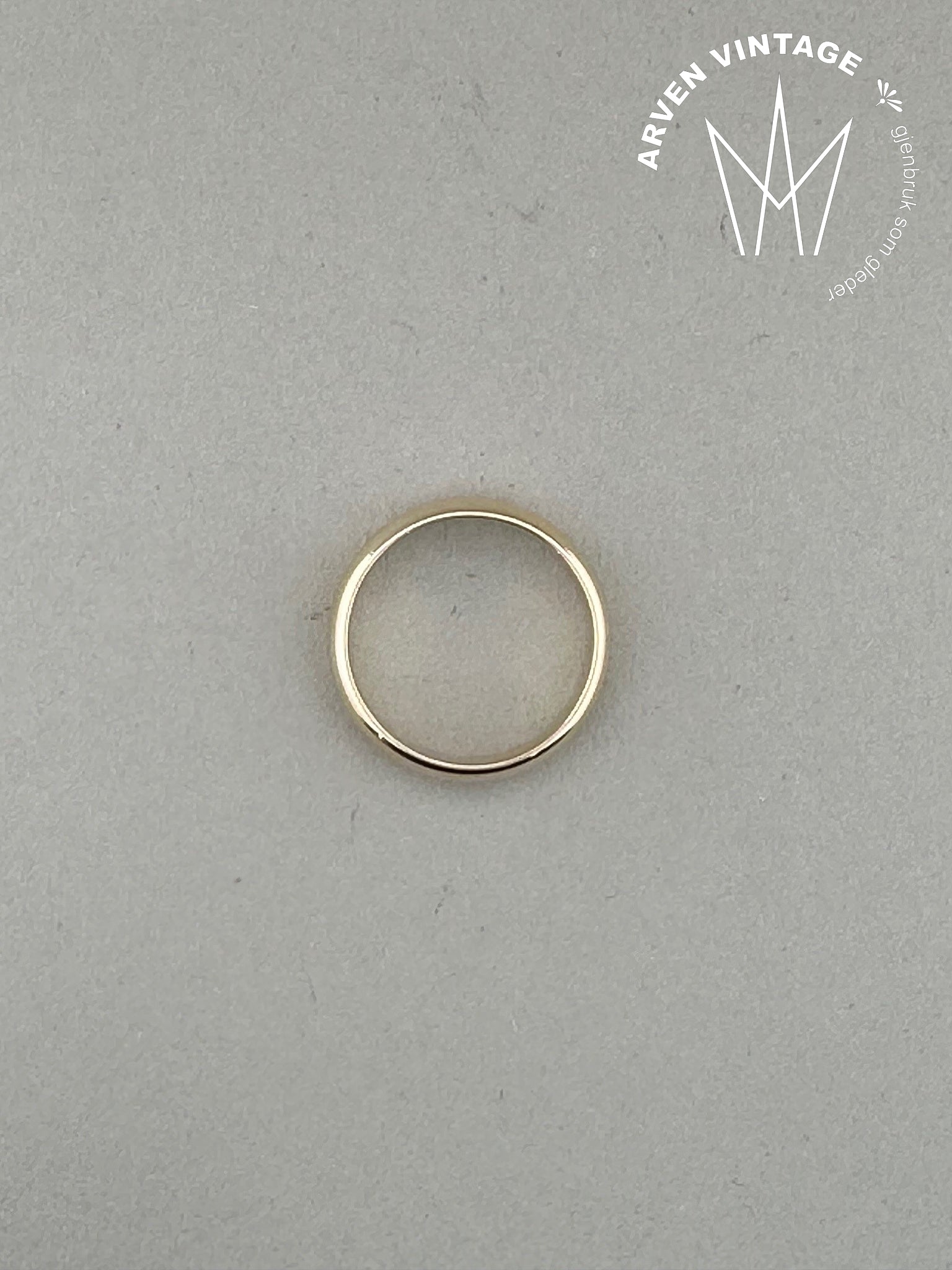 Vintage smooth ring yellow gold size 61