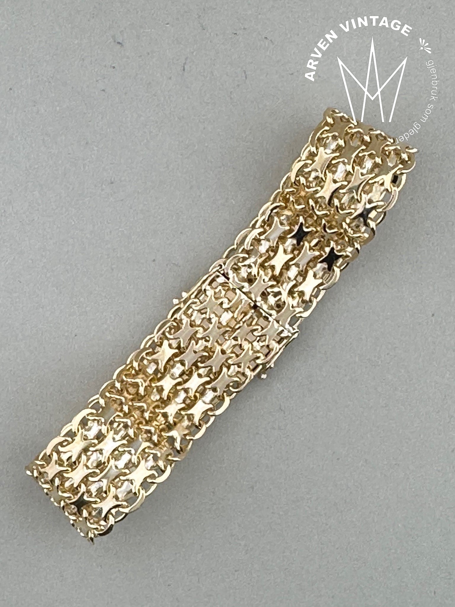 Vintage bracelet 18K yellow gold 18cm