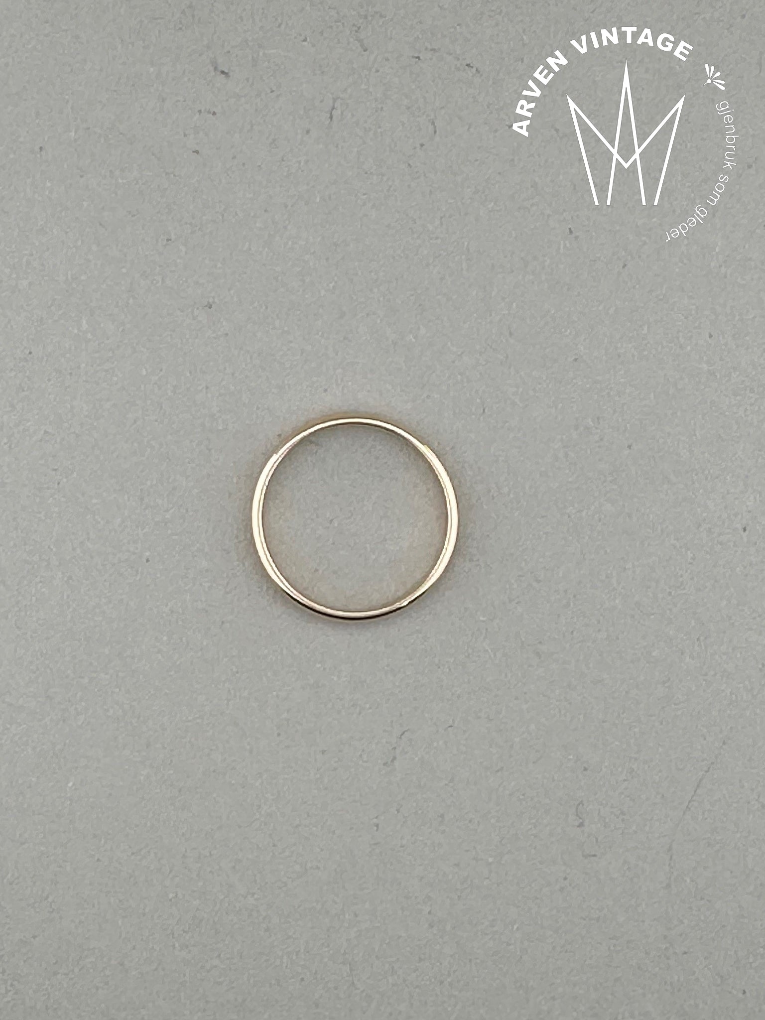 Vintage smooth ring yellow gold size 55