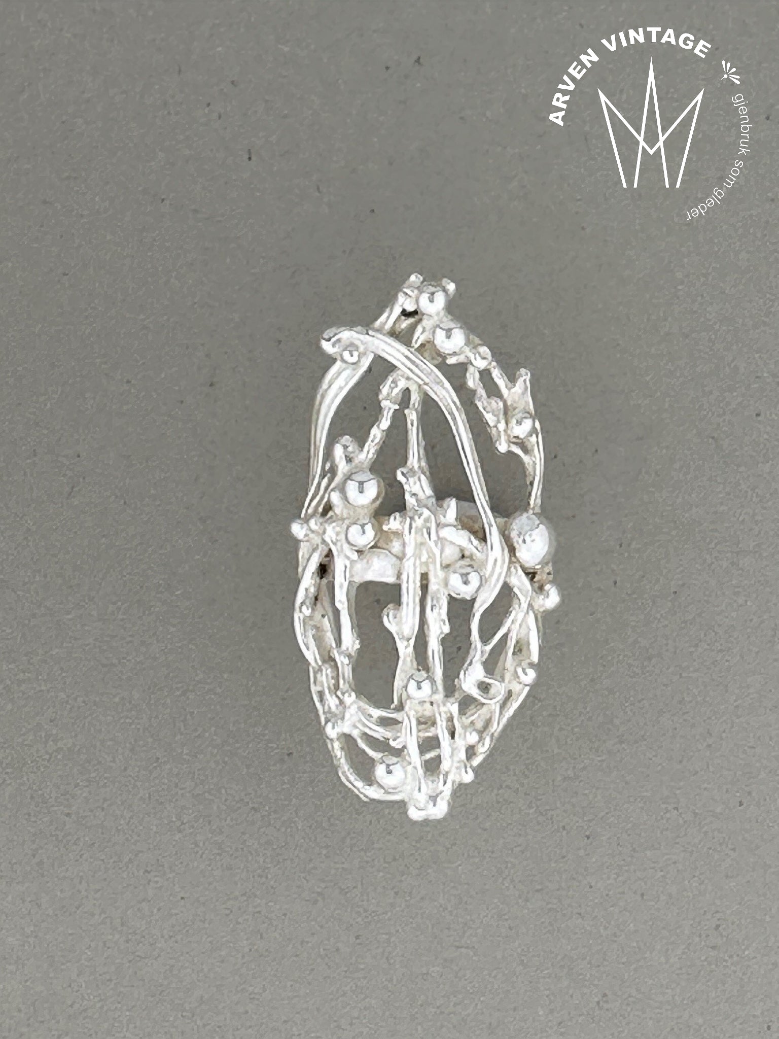 Vintage sølv ring str 52