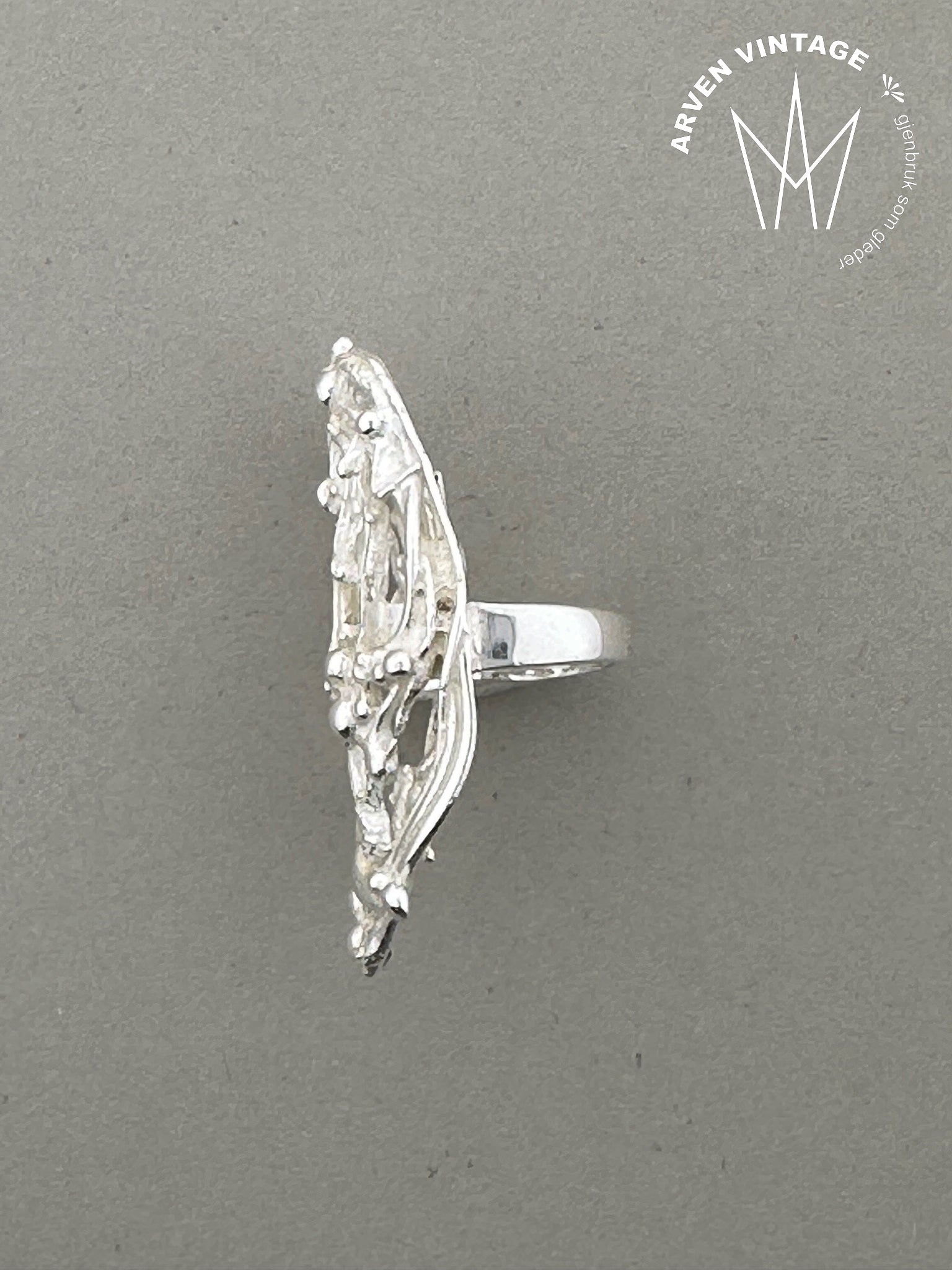 Vintage sølv ring str 52