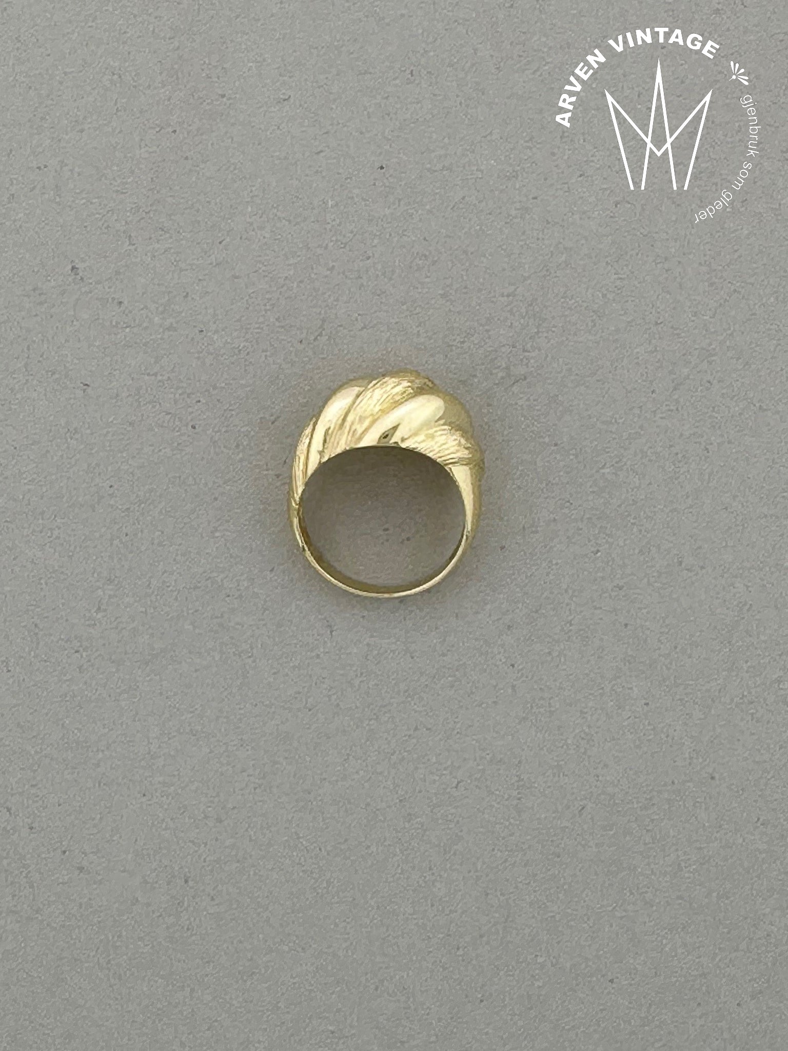 Vintage ring 18K gult gull str 50