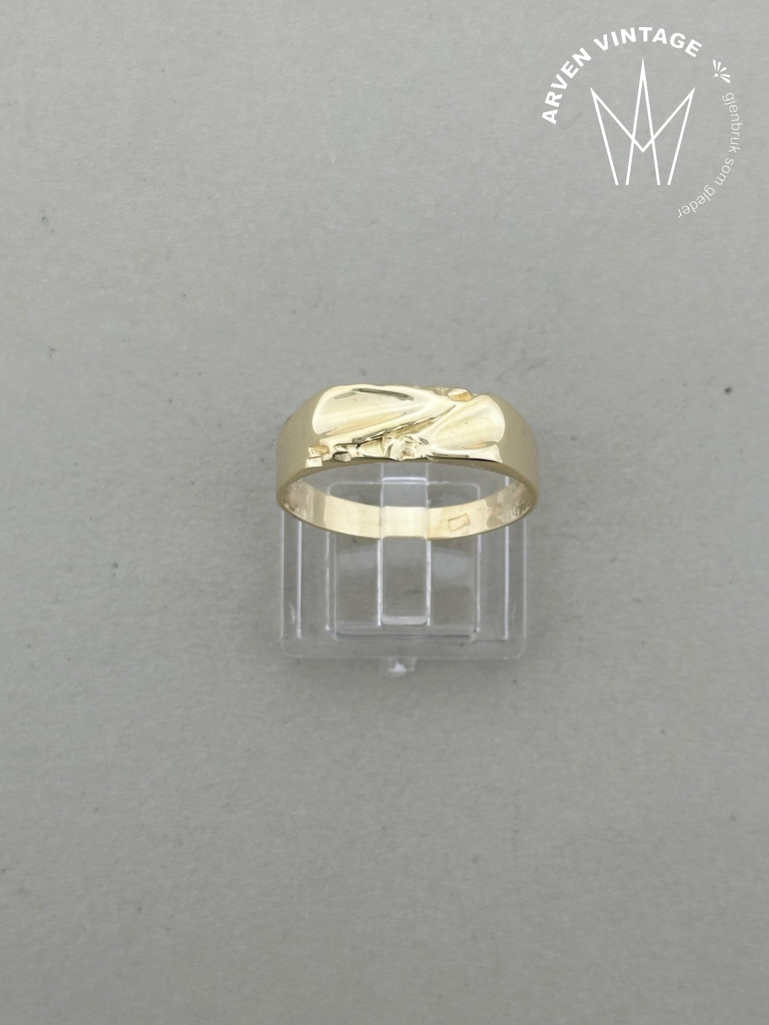 Vintage ring gult gull str 63