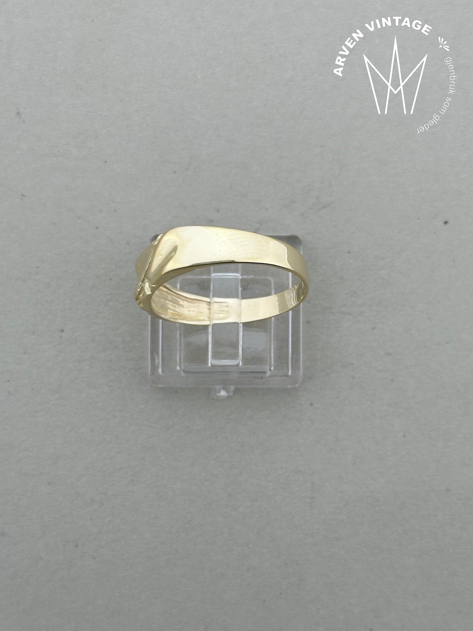 Vintage ring gult gull str 63