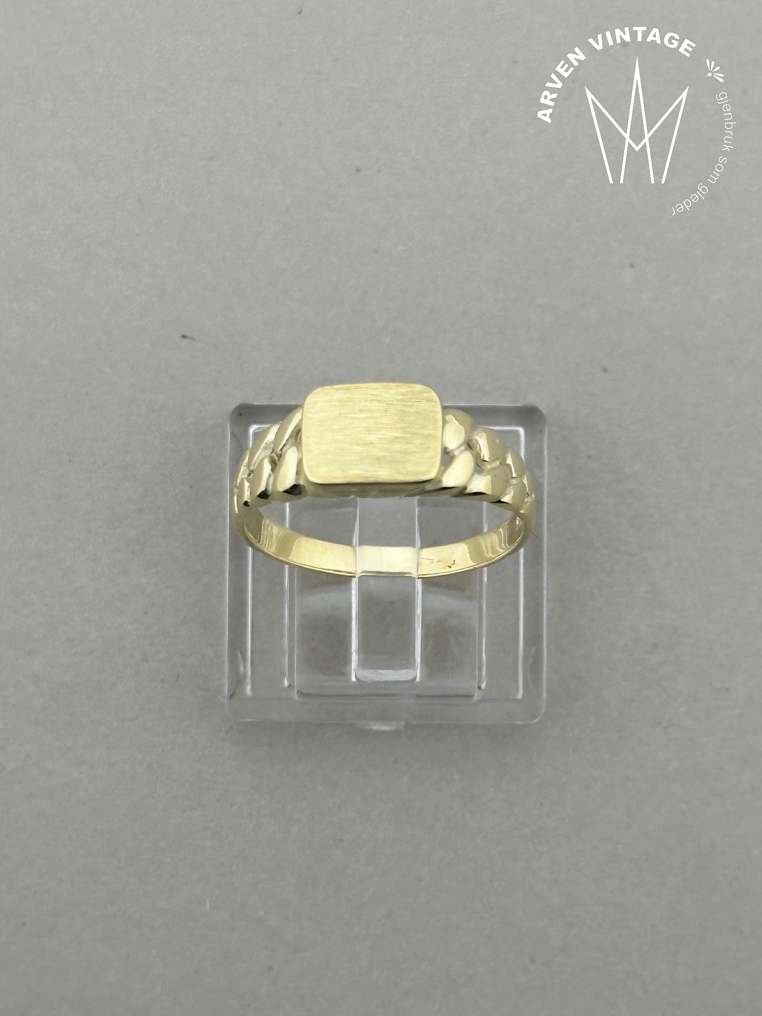 Vintage ring gult gull str 54