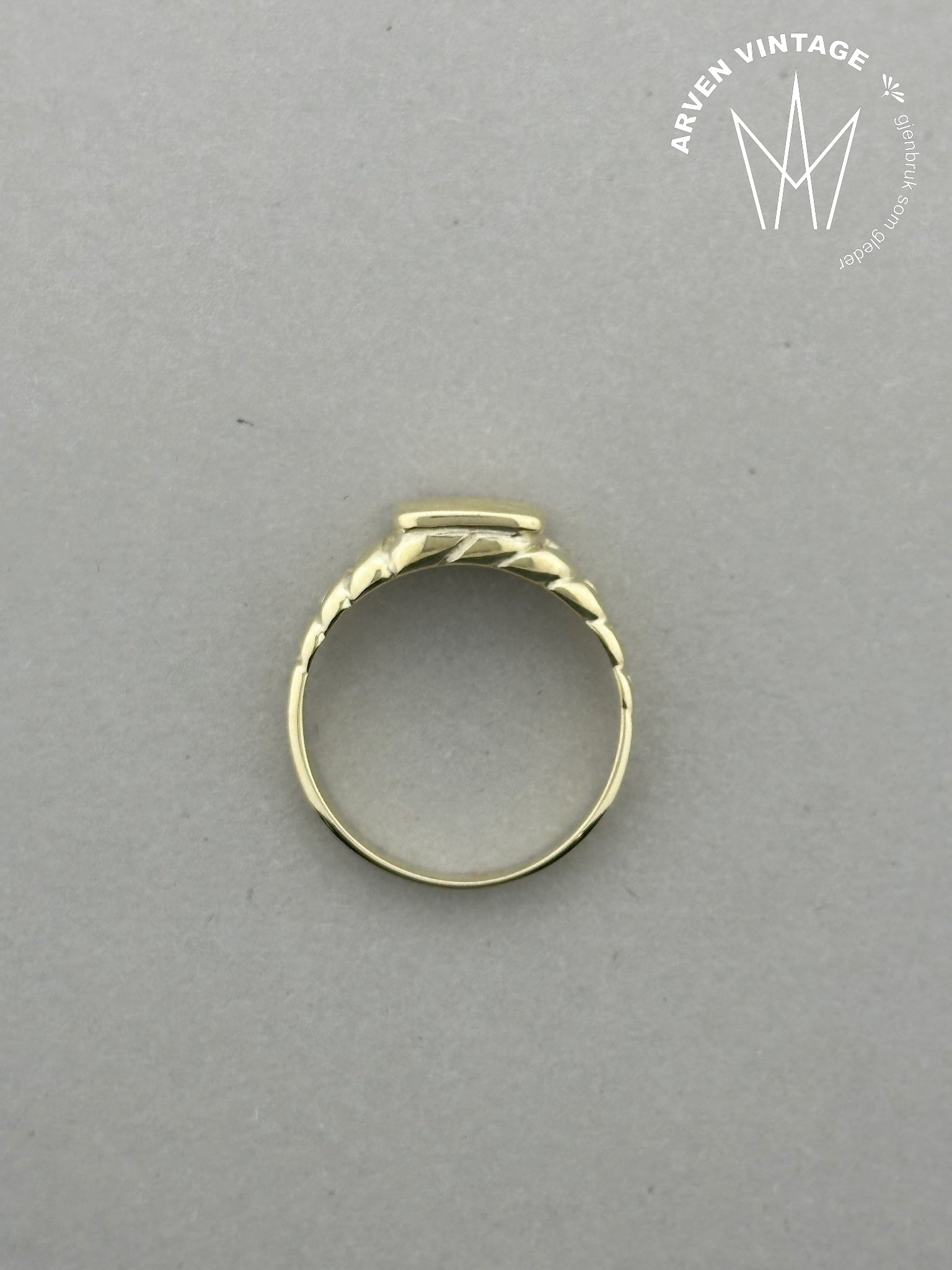 Vintage ring gult gull str 54