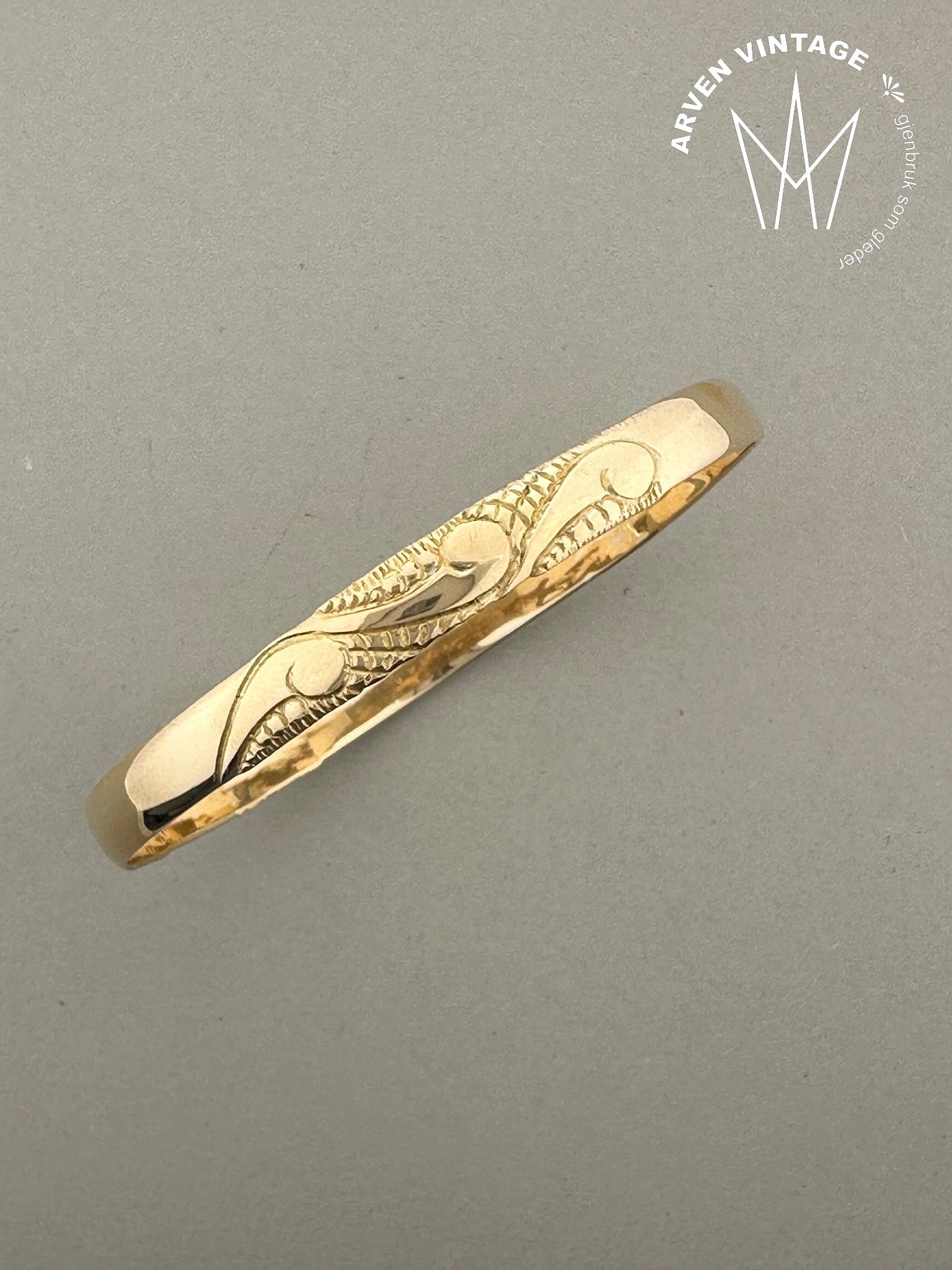 Vintage armring gult gull