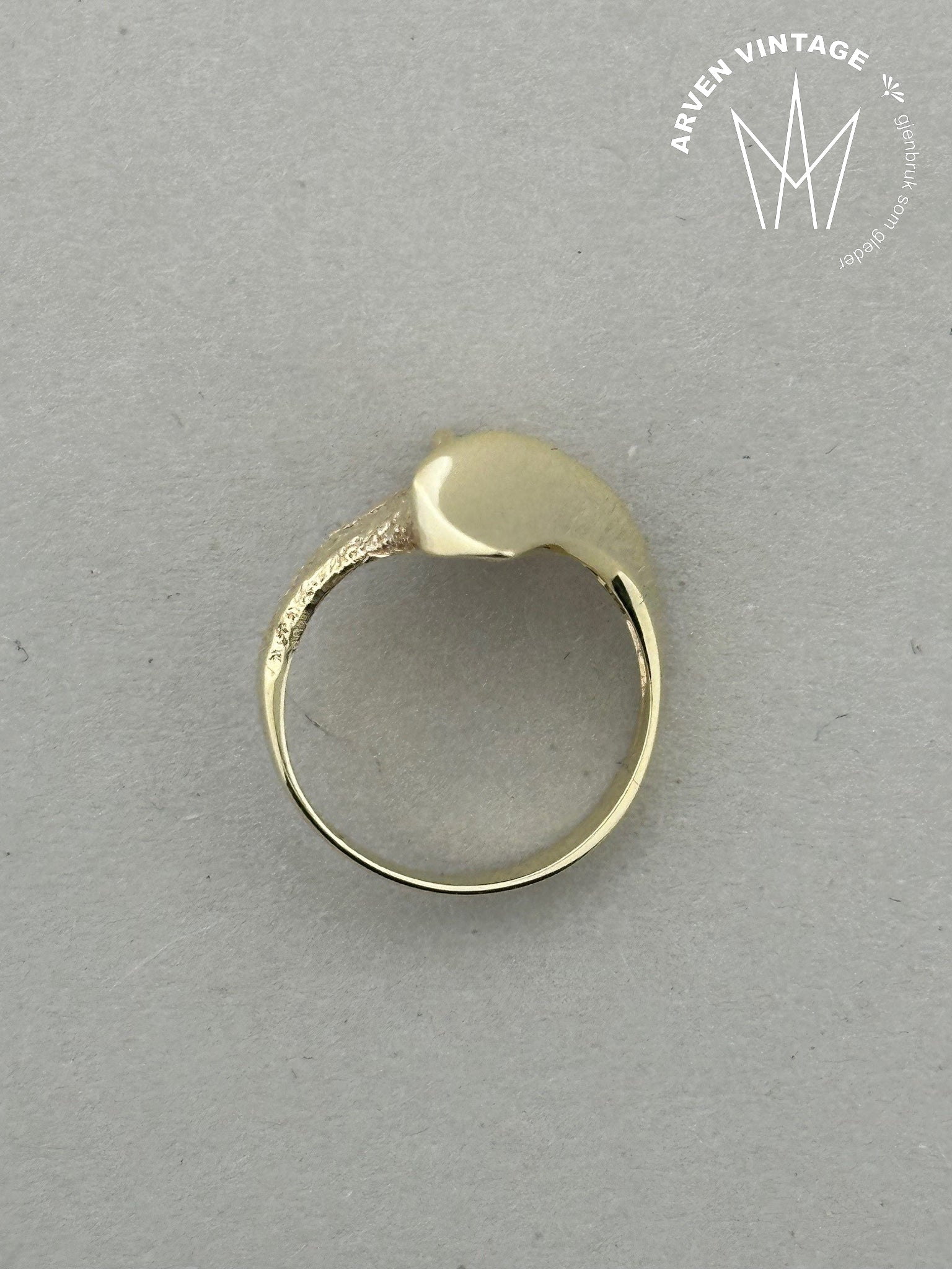 Vintage ring gult gull str 51