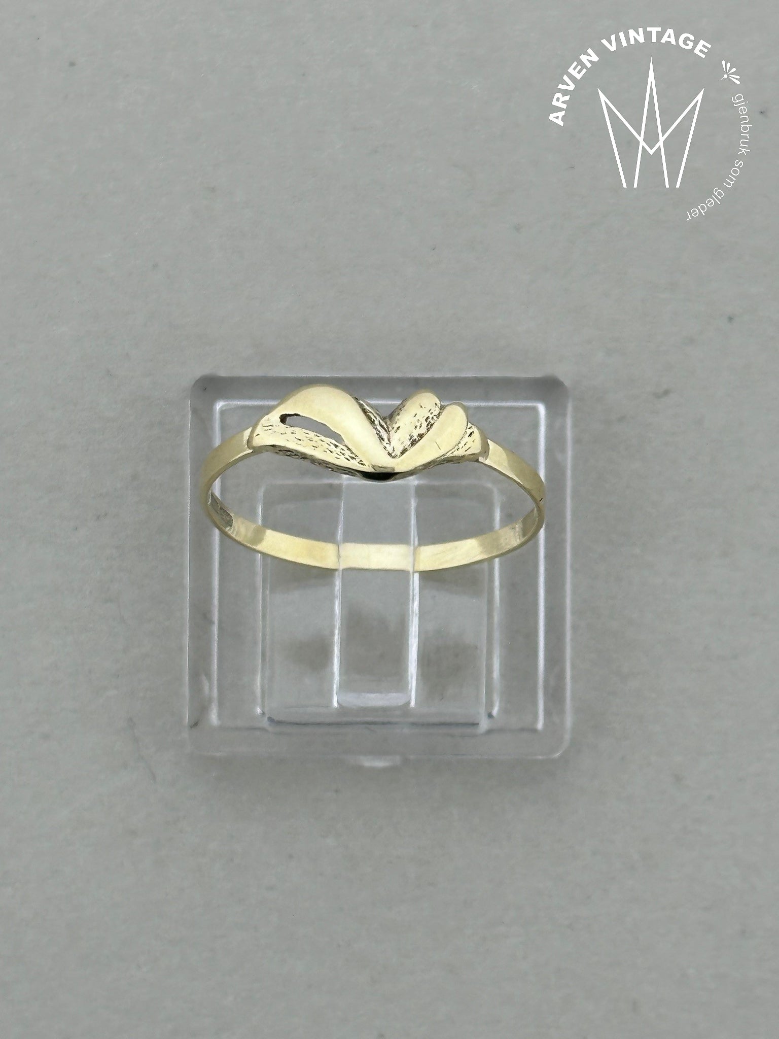 Vintage ring gult gull str 54