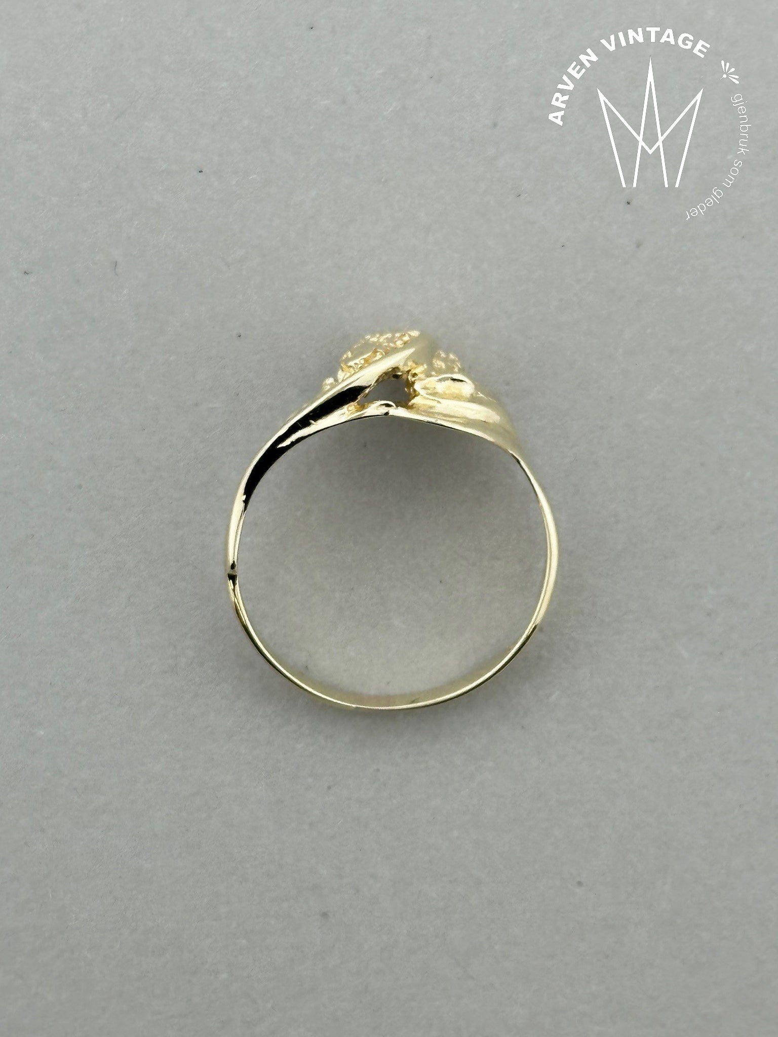 Vintage ring gult gull str56