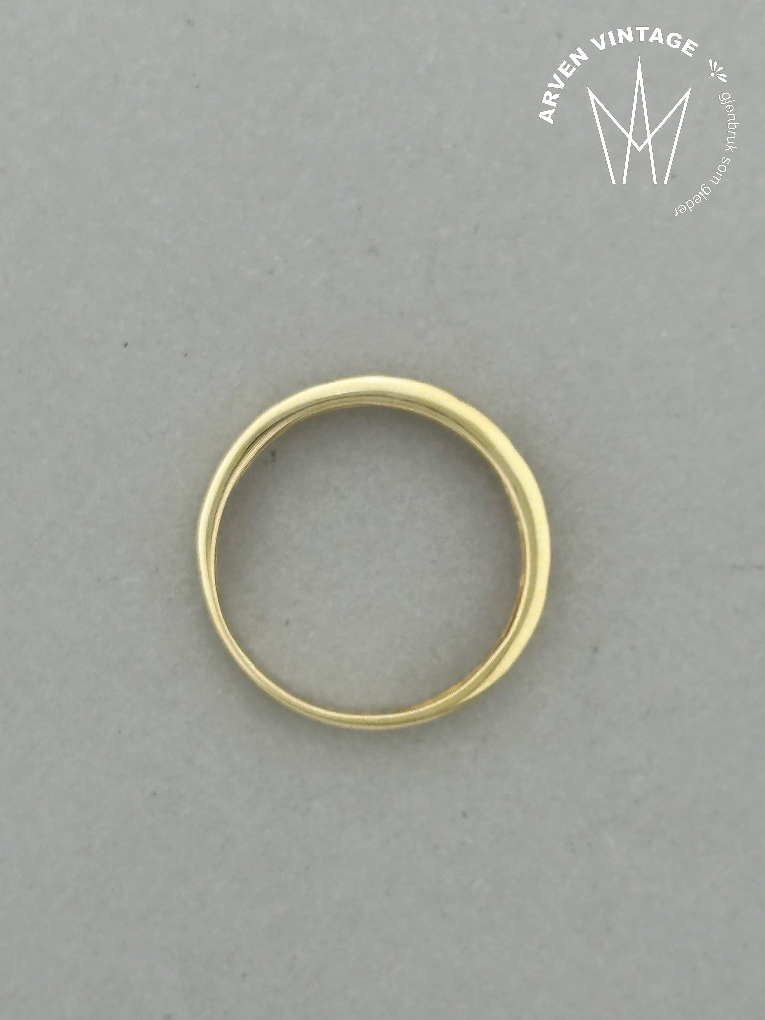 Vintage ring 18K gult gull str 55