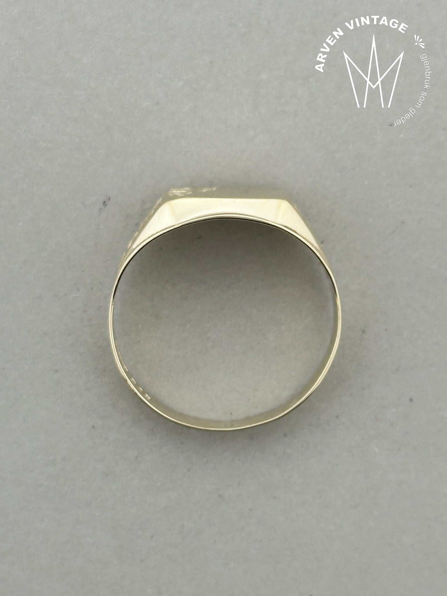 Vintage ring gult gull str 63